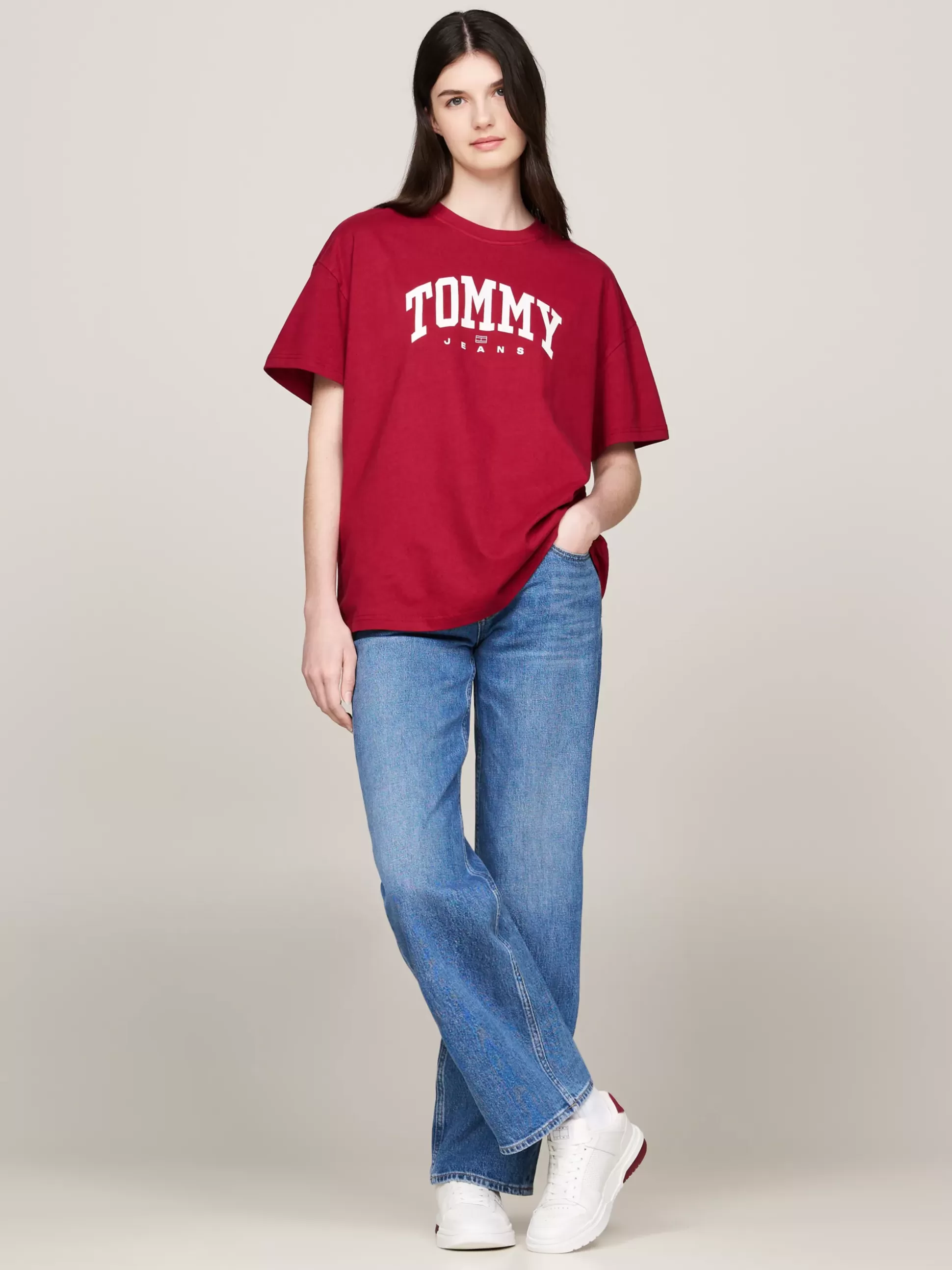 Tommy Hilfiger T-Shirty^T-shirt Oversize Z Logo W Stylu Varsity