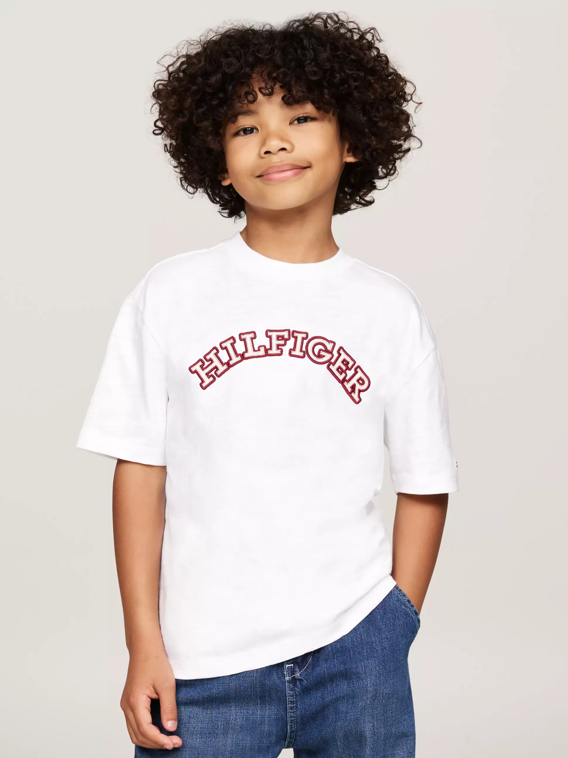 Dzieci Tommy Hilfiger T-Shirty I Koszulki Polo^T-shirt Z Aplikacją Z Logo Hilfiger Monotype