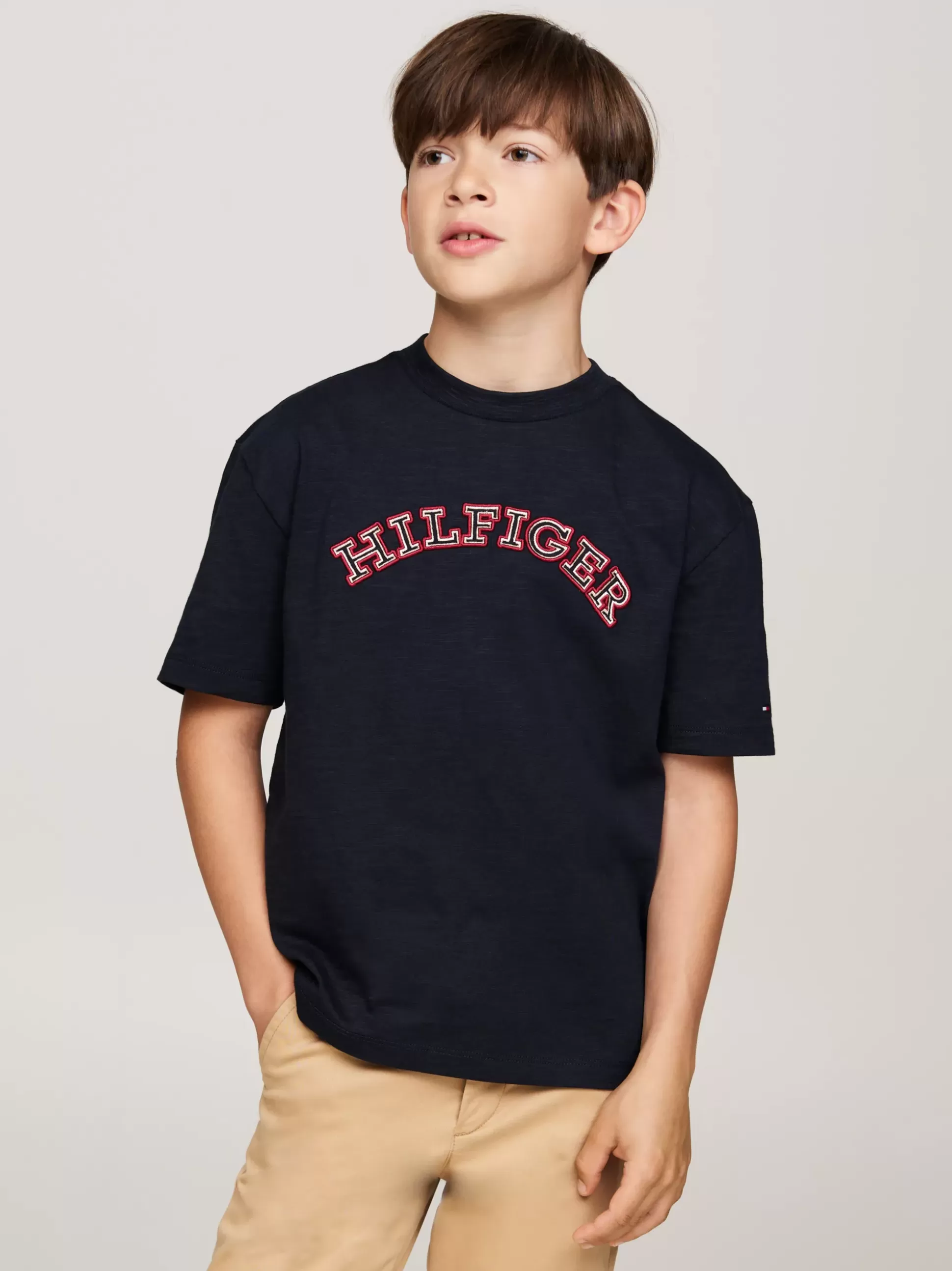 Dzieci Tommy Hilfiger T-Shirty I Koszulki Polo^T-shirt Z Aplikacją Z Logo Hilfiger Monotype