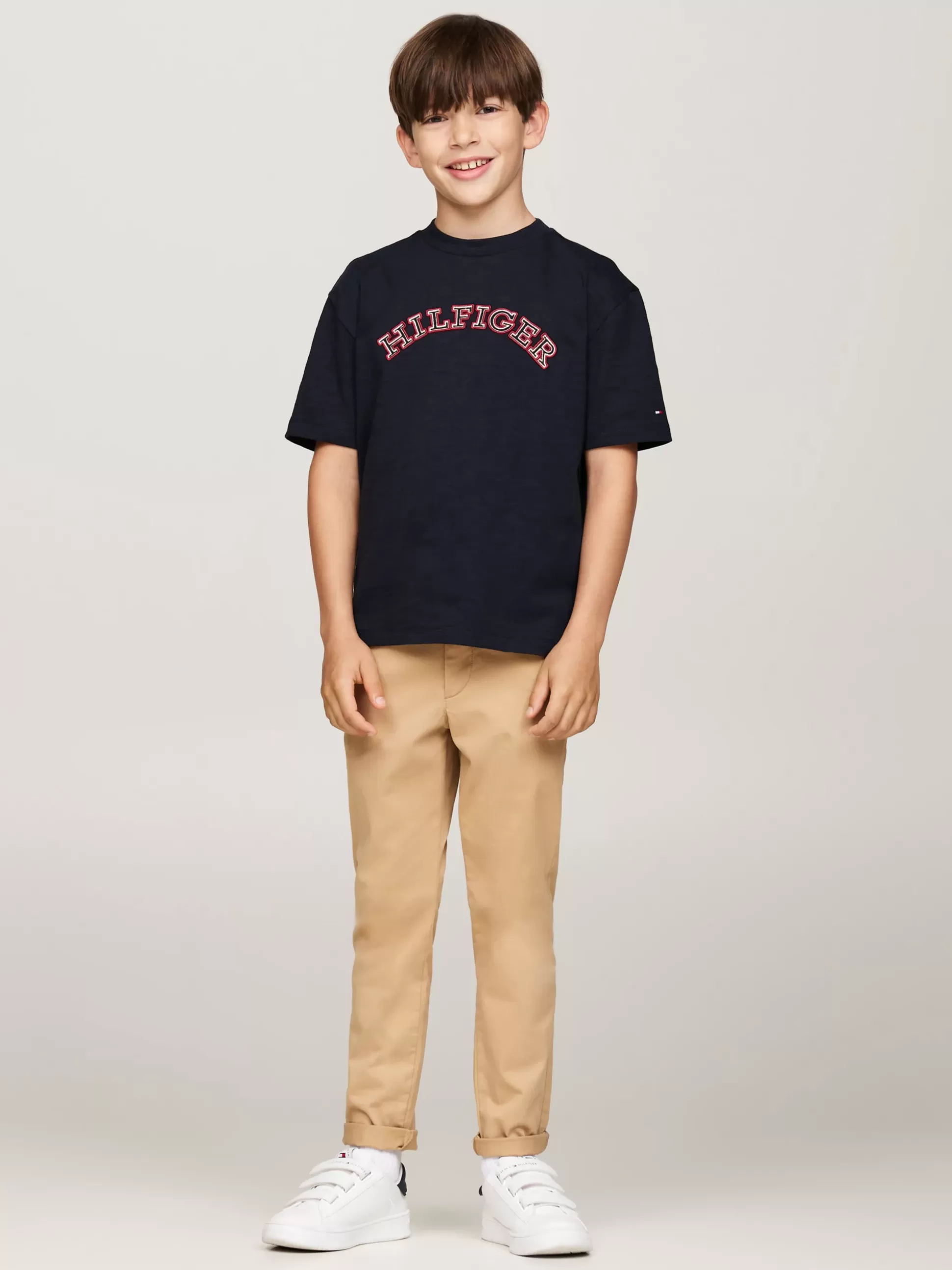 Dzieci Tommy Hilfiger T-Shirty I Koszulki Polo^T-shirt Z Aplikacją Z Logo Hilfiger Monotype