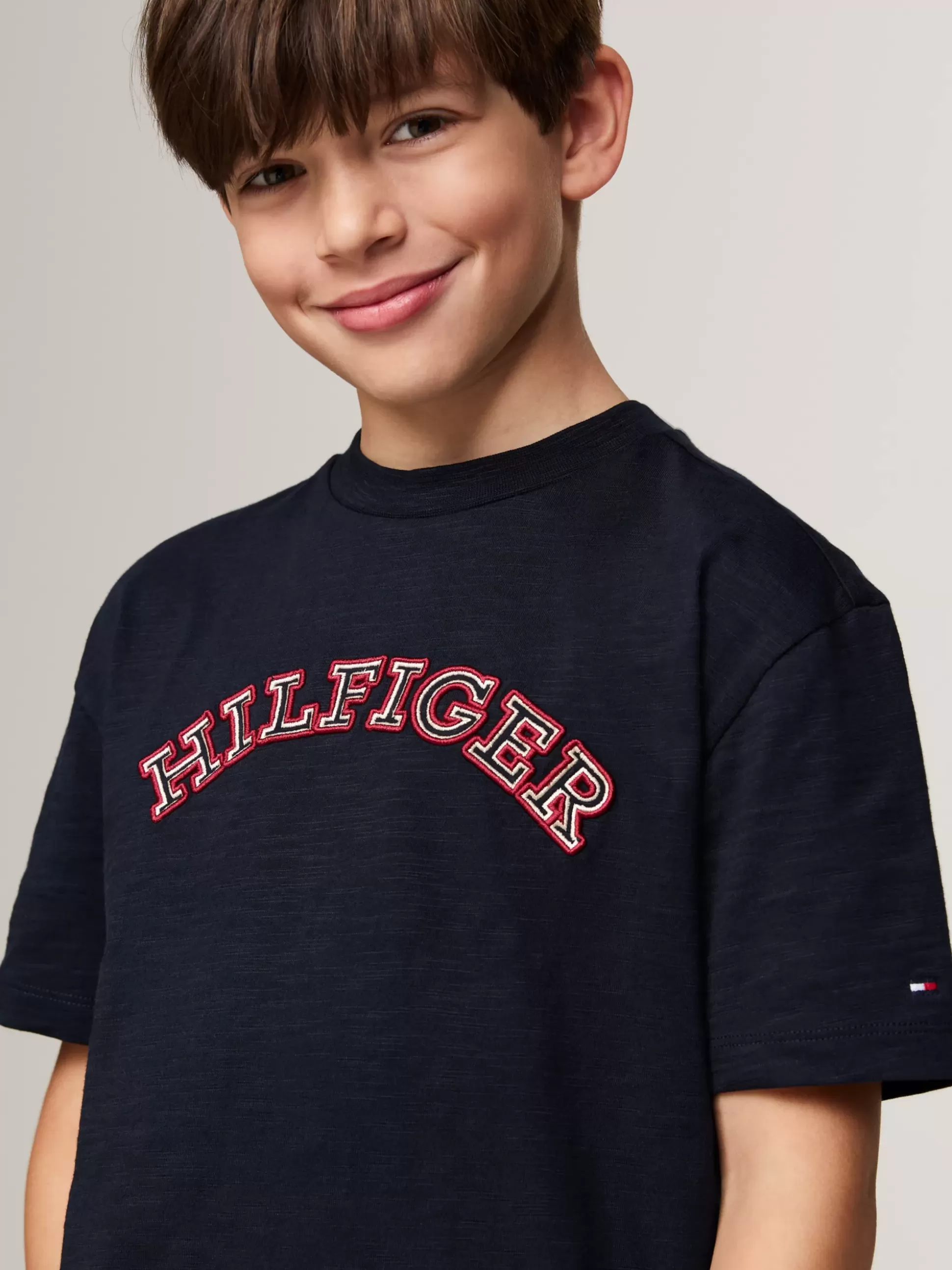 Dzieci Tommy Hilfiger T-Shirty I Koszulki Polo^T-shirt Z Aplikacją Z Logo Hilfiger Monotype