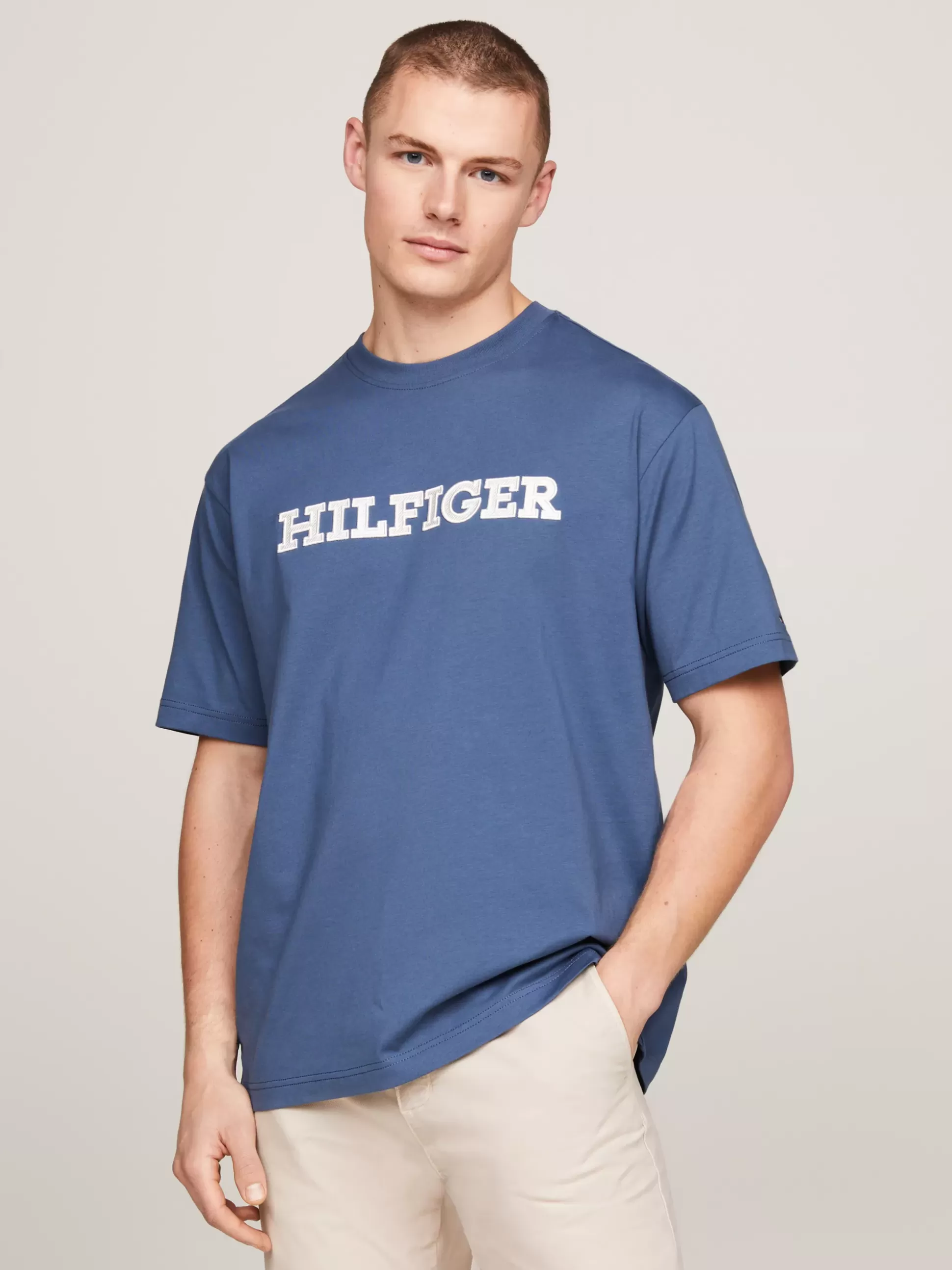 Tommy Hilfiger T-Shirty^T-shirt Z Diagonalu Z Wyhaftowanym Logo