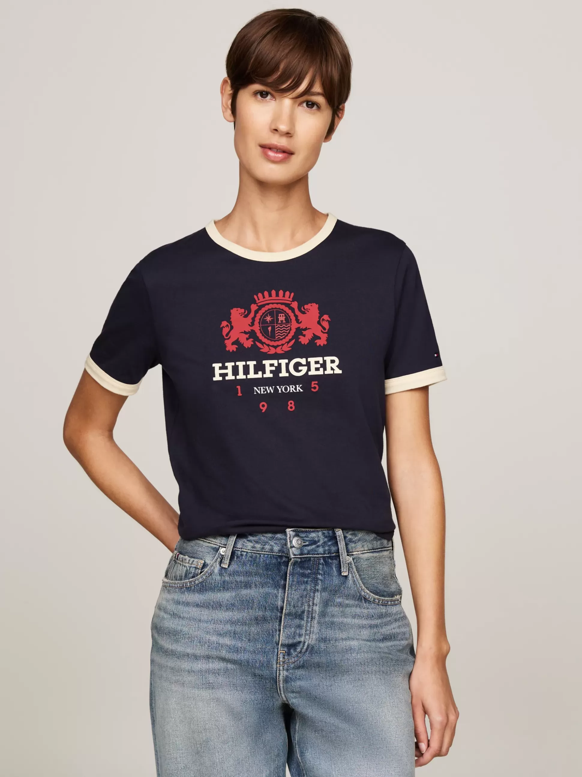 Tommy Hilfiger T-Shirty^T-shirt Z Kontrastowym Wykończeniem