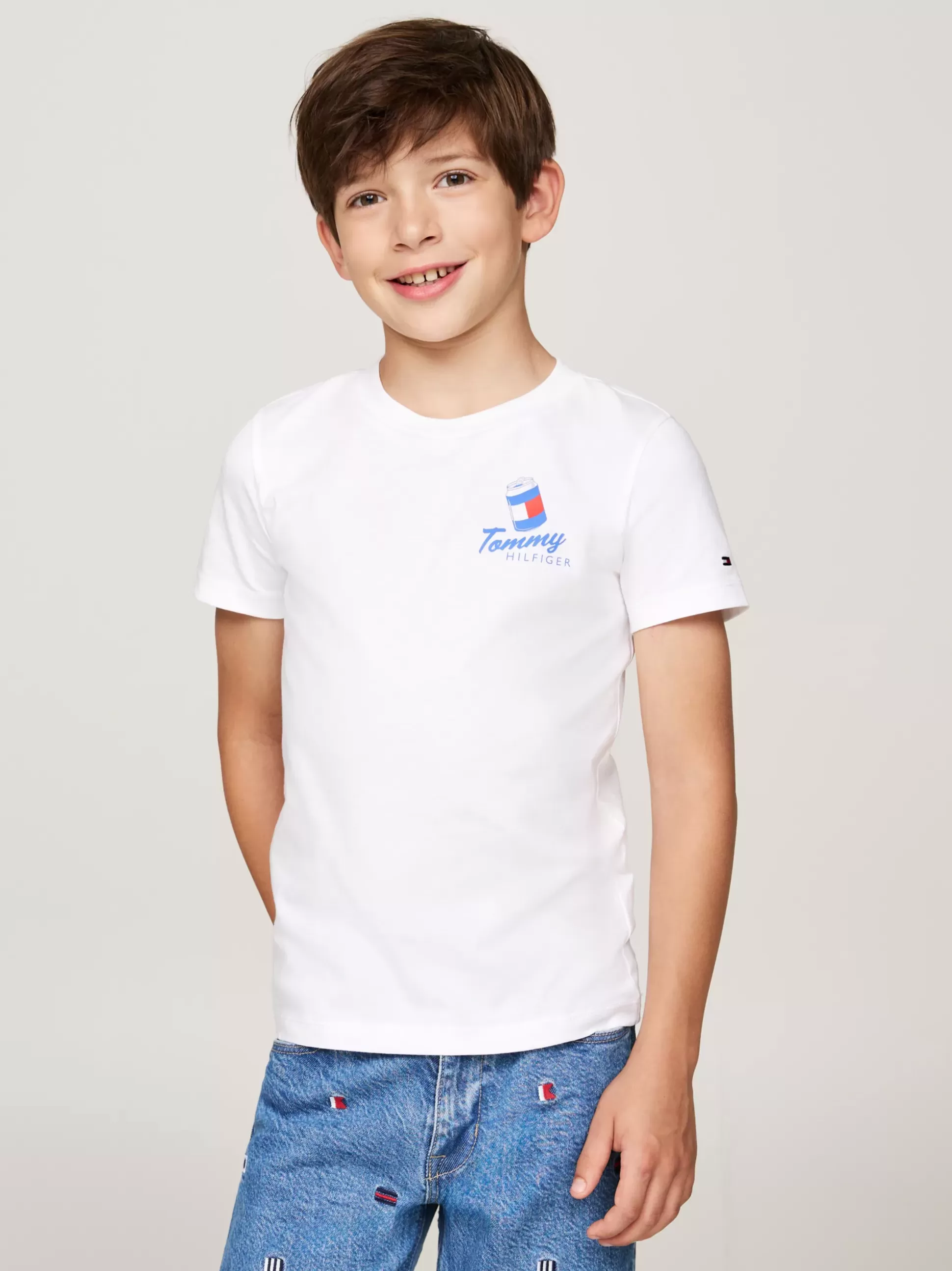 Dzieci Tommy Hilfiger T-Shirty I Koszulki Polo^T-shirt Z Okrągłym Dekoltem I Grafiką