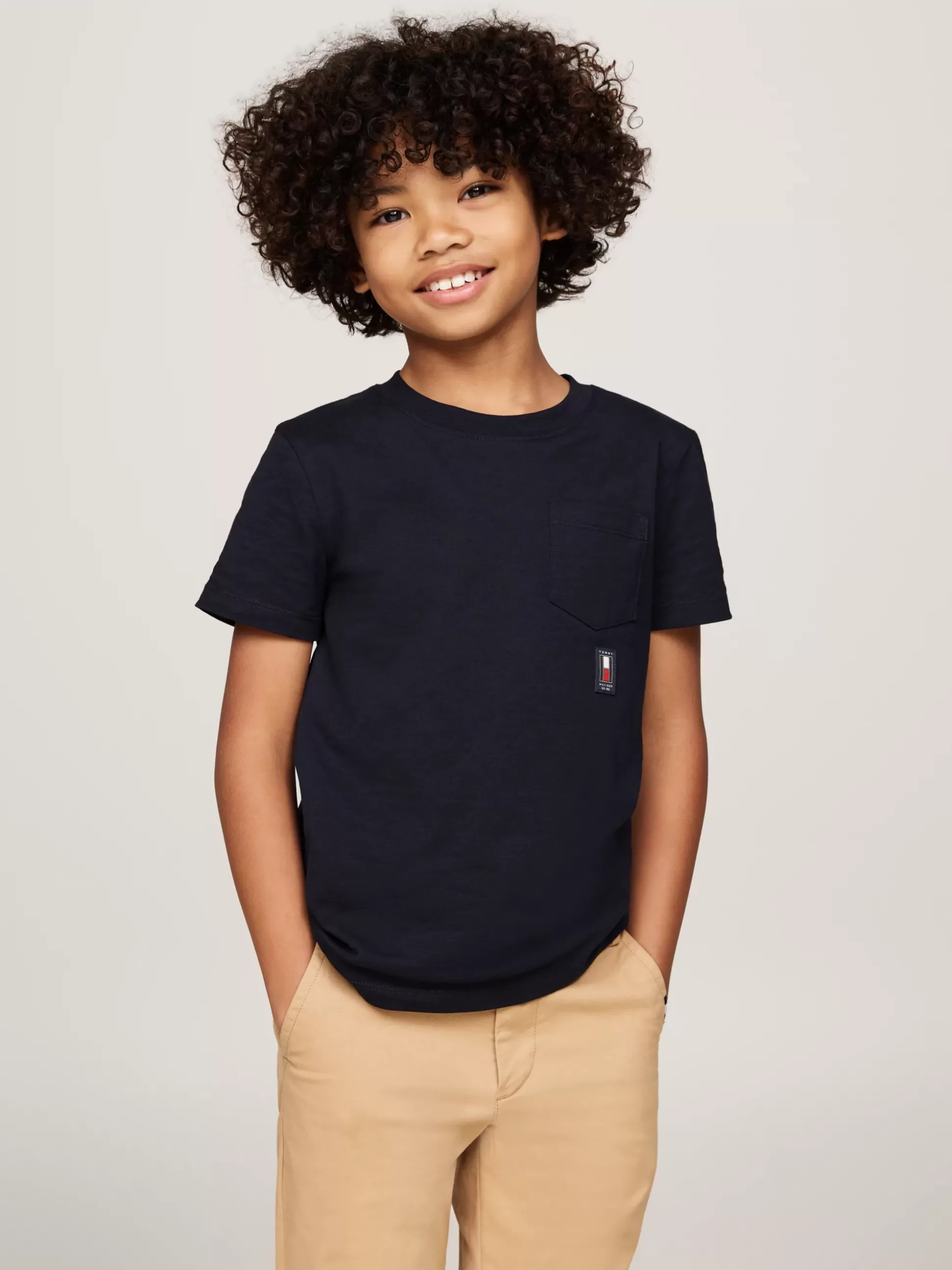 Dzieci Tommy Hilfiger T-Shirty I Koszulki Polo^T-shirt Z Okrągłym Dekoltem I Kieszonką