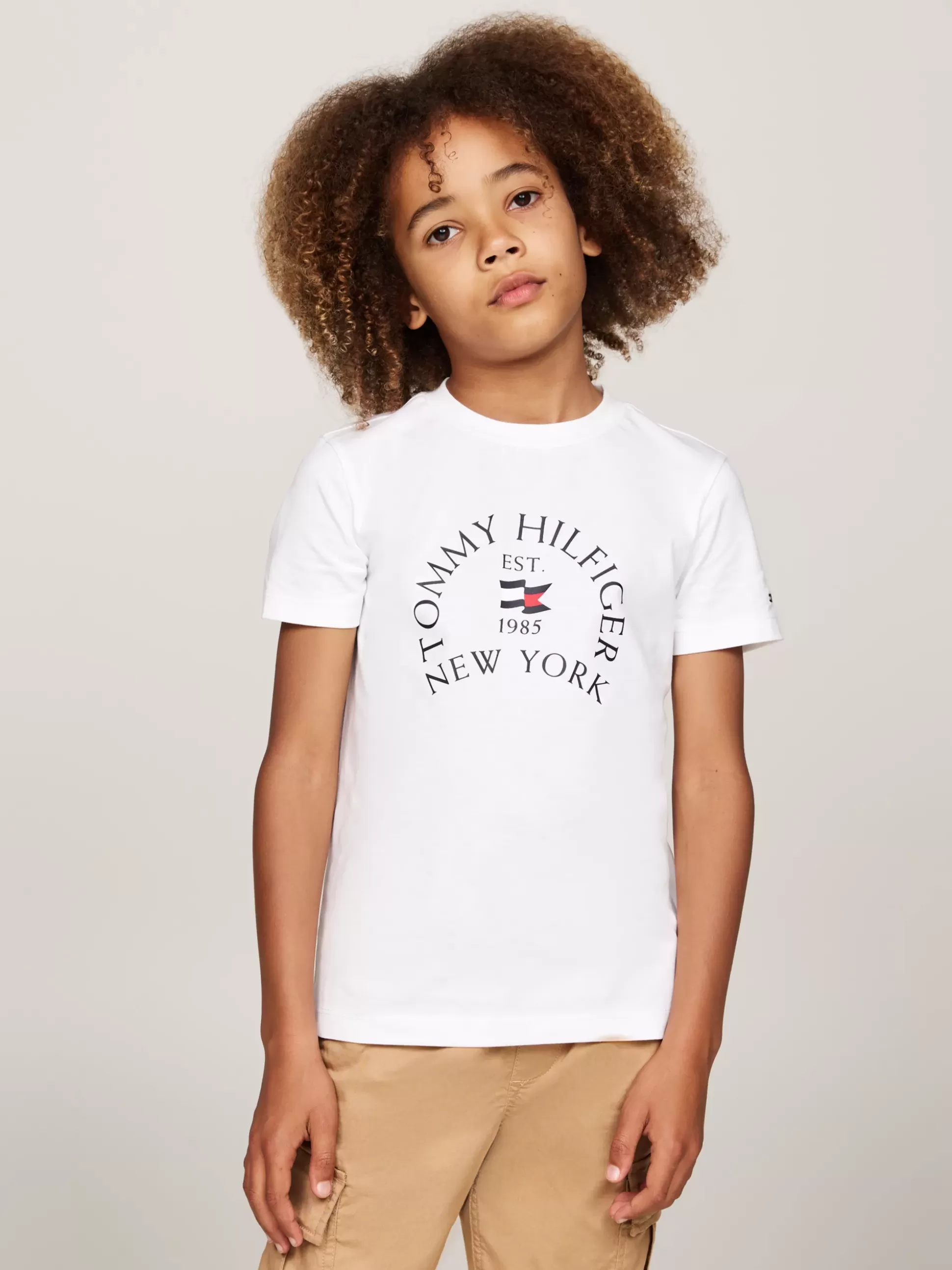 Dzieci Tommy Hilfiger T-Shirty I Koszulki Polo^T-shirt Z Okrągłym Dekoltem I Logo