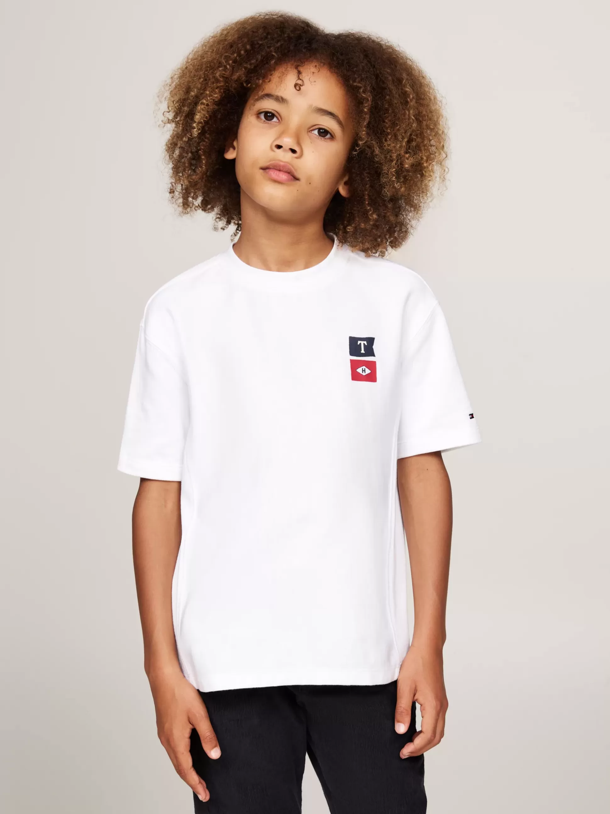 Dzieci Tommy Hilfiger T-Shirty I Koszulki Polo^T-shirt Z Okrągłym Dekoltem I Logo Na Plecach