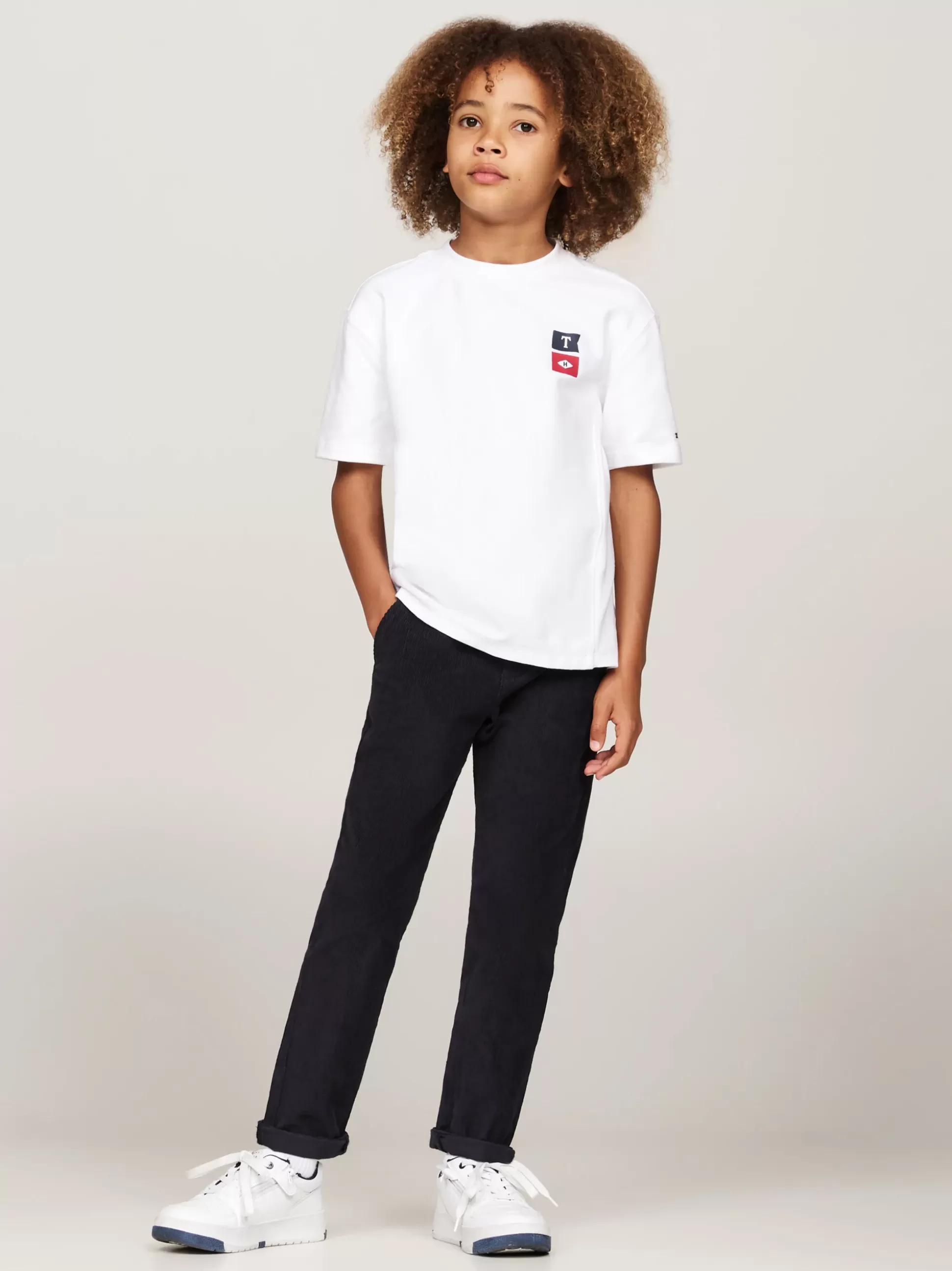 Dzieci Tommy Hilfiger T-Shirty I Koszulki Polo^T-shirt Z Okrągłym Dekoltem I Logo Na Plecach