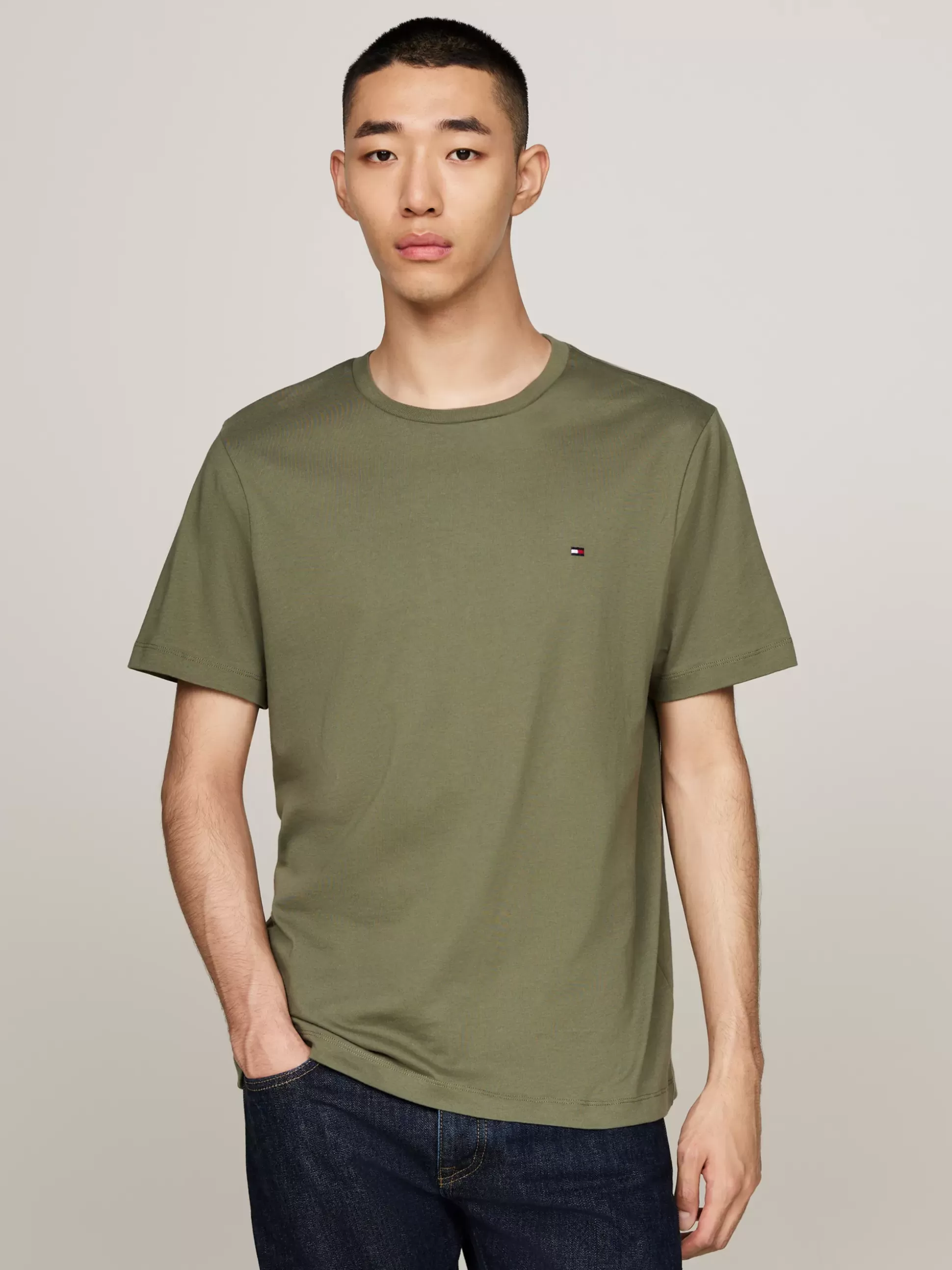 Tommy Hilfiger T-Shirty^T-shirt Z Okrągłym Dekoltem I Wyhaftowaną Flagą