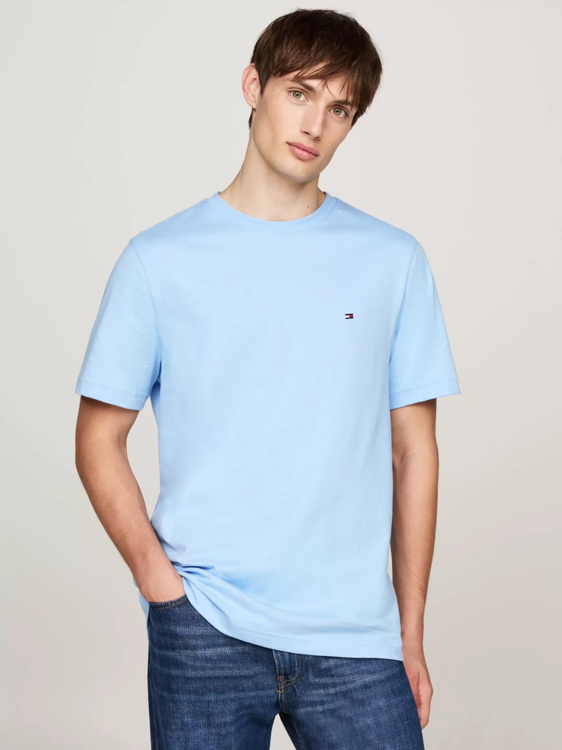 Tommy Hilfiger T-Shirty^T-shirt Z Okrągłym Dekoltem I Wyhaftowaną Flagą