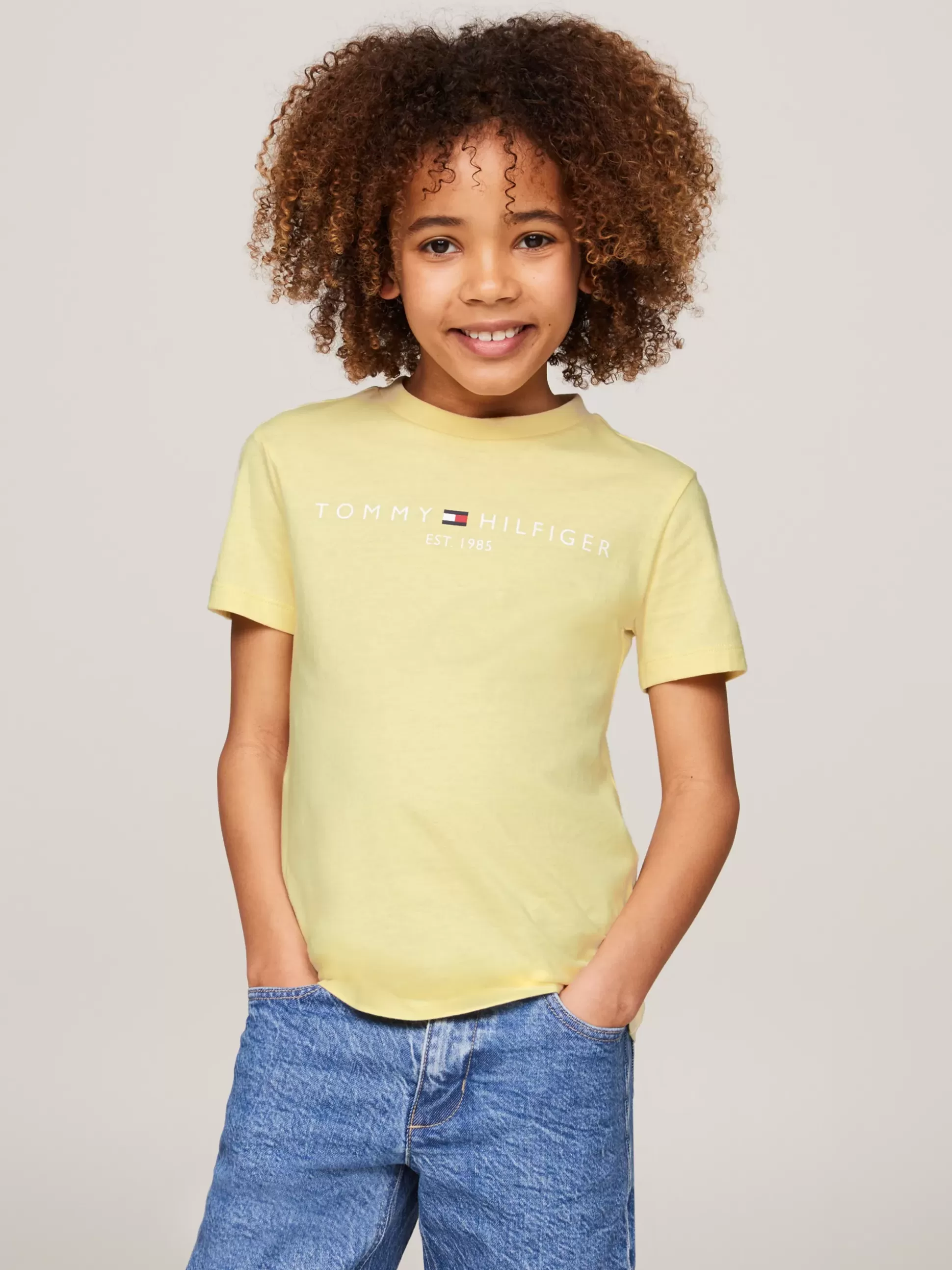 Dzieci Tommy Hilfiger Topy I T-Shirty | T-Shirty I Koszulki Polo^T-shirt Z Okrągłym Dekoltem Z Logo