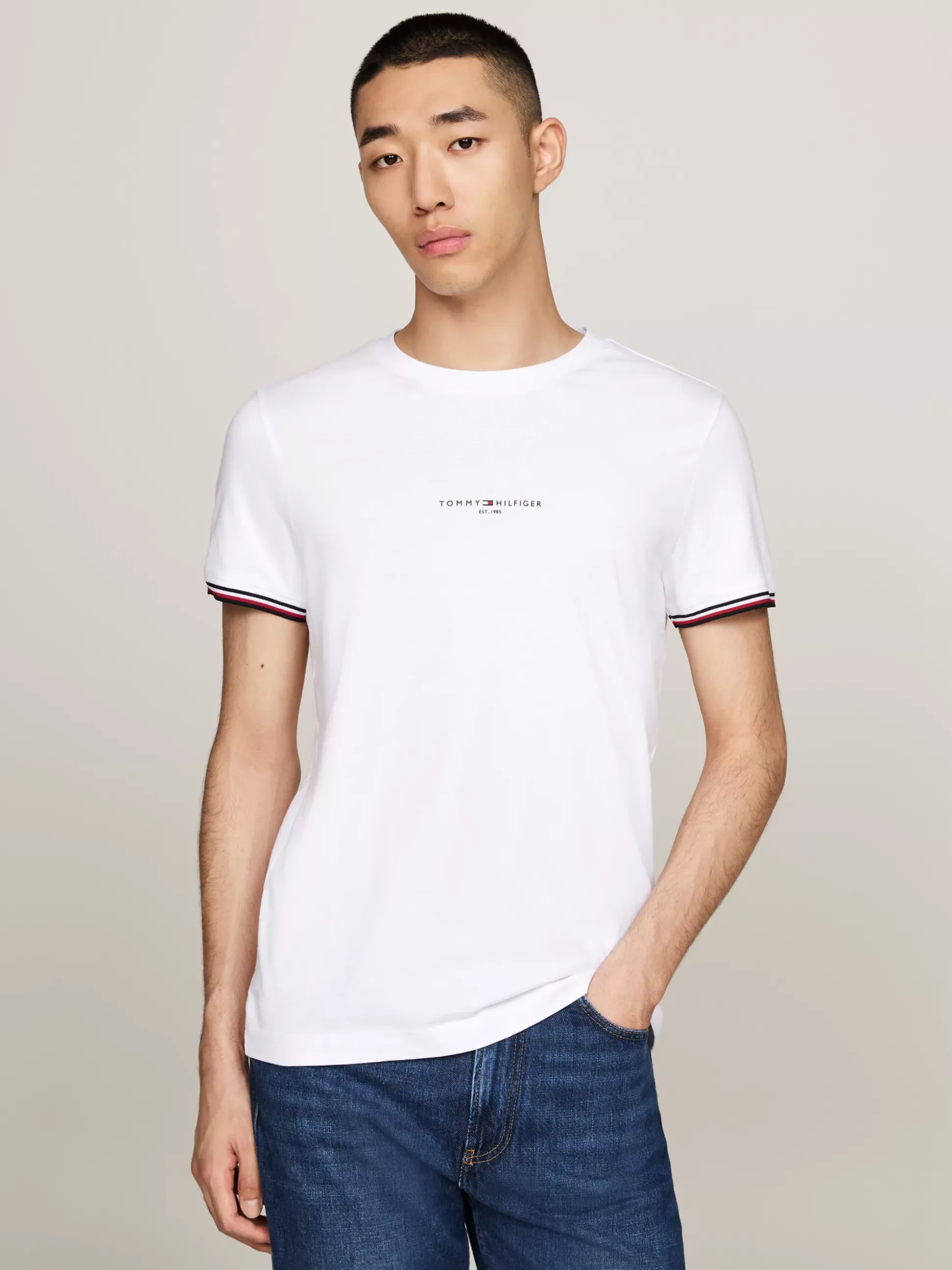 Tommy Hilfiger T-Shirty^T-shirt Z Ozdobnym Wykończeniem Rękawów