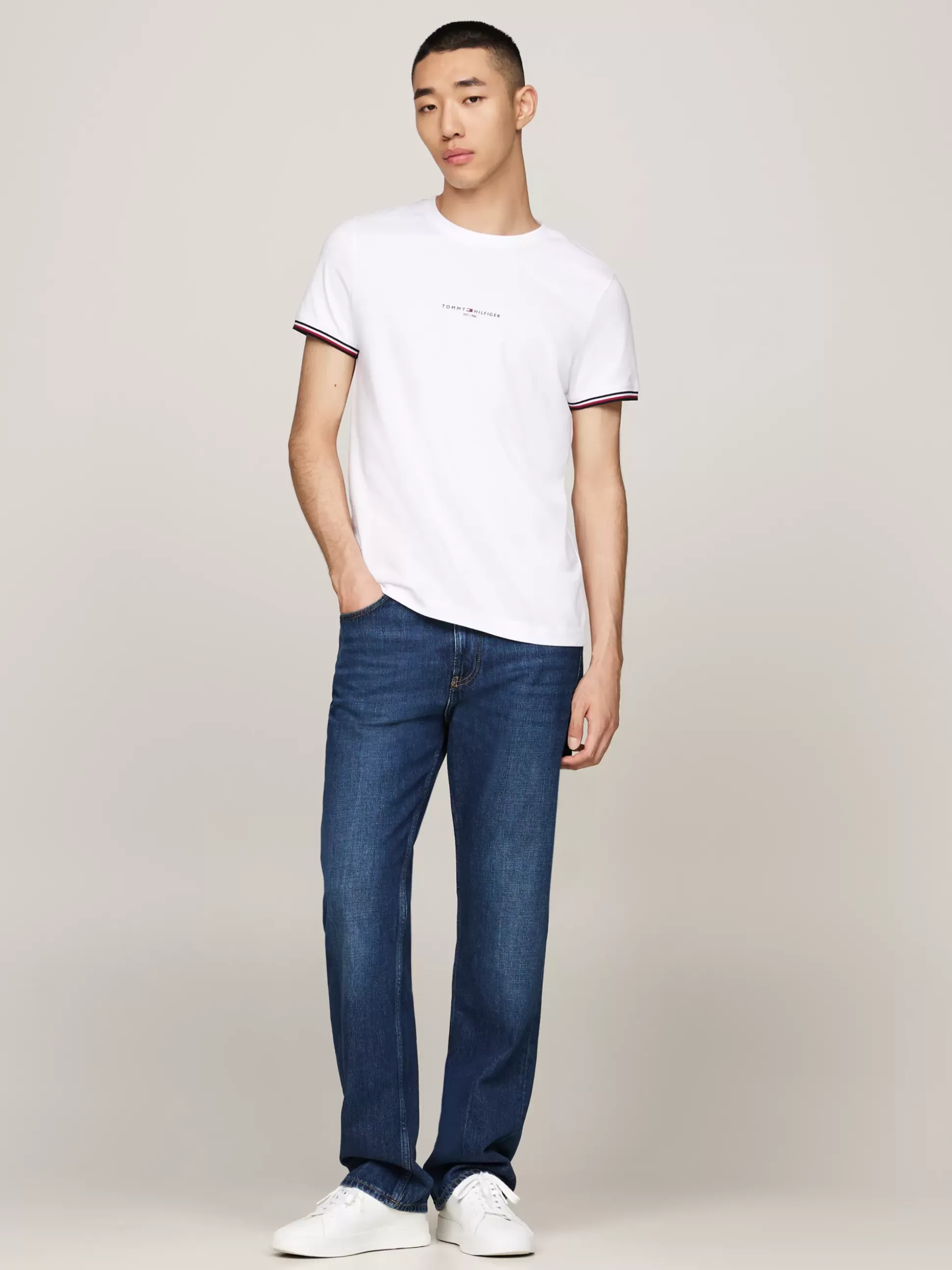 Tommy Hilfiger T-Shirty^T-shirt Z Ozdobnym Wykończeniem Rękawów