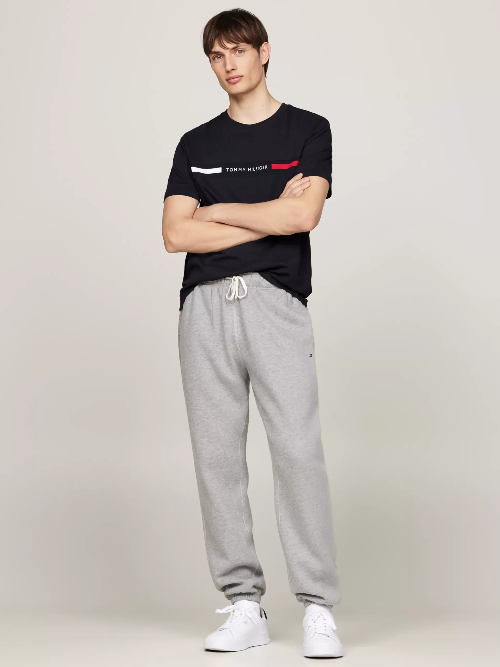 Tommy Hilfiger T-Shirty^T-shirt Z Wstawką Z Logo I Okrągłym Dekoltem