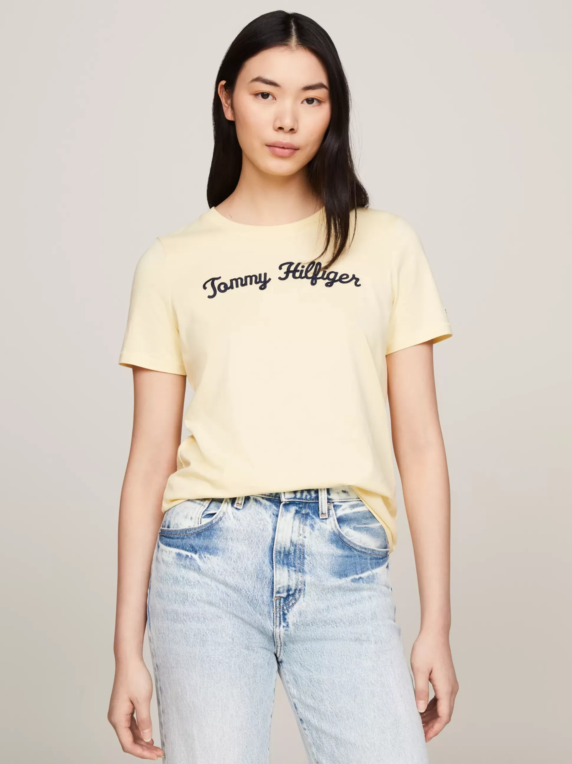 Tommy Hilfiger T-Shirty^T-shirt Z Wyhaftowanym Kaligrafowanym Logo