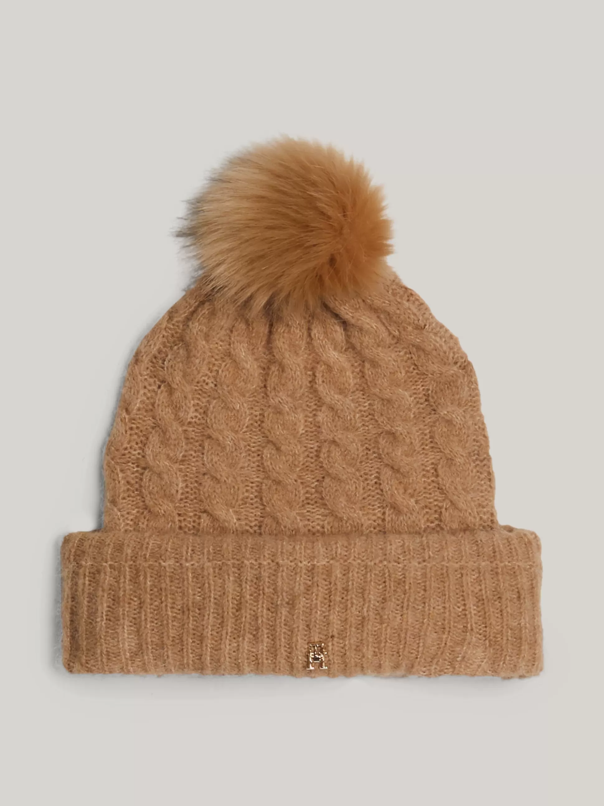 Tommy Hilfiger Czapki | Czapki I Szaliki^Warkoczowa Czapka Typu Beanie Z Wełną Z Alpaki