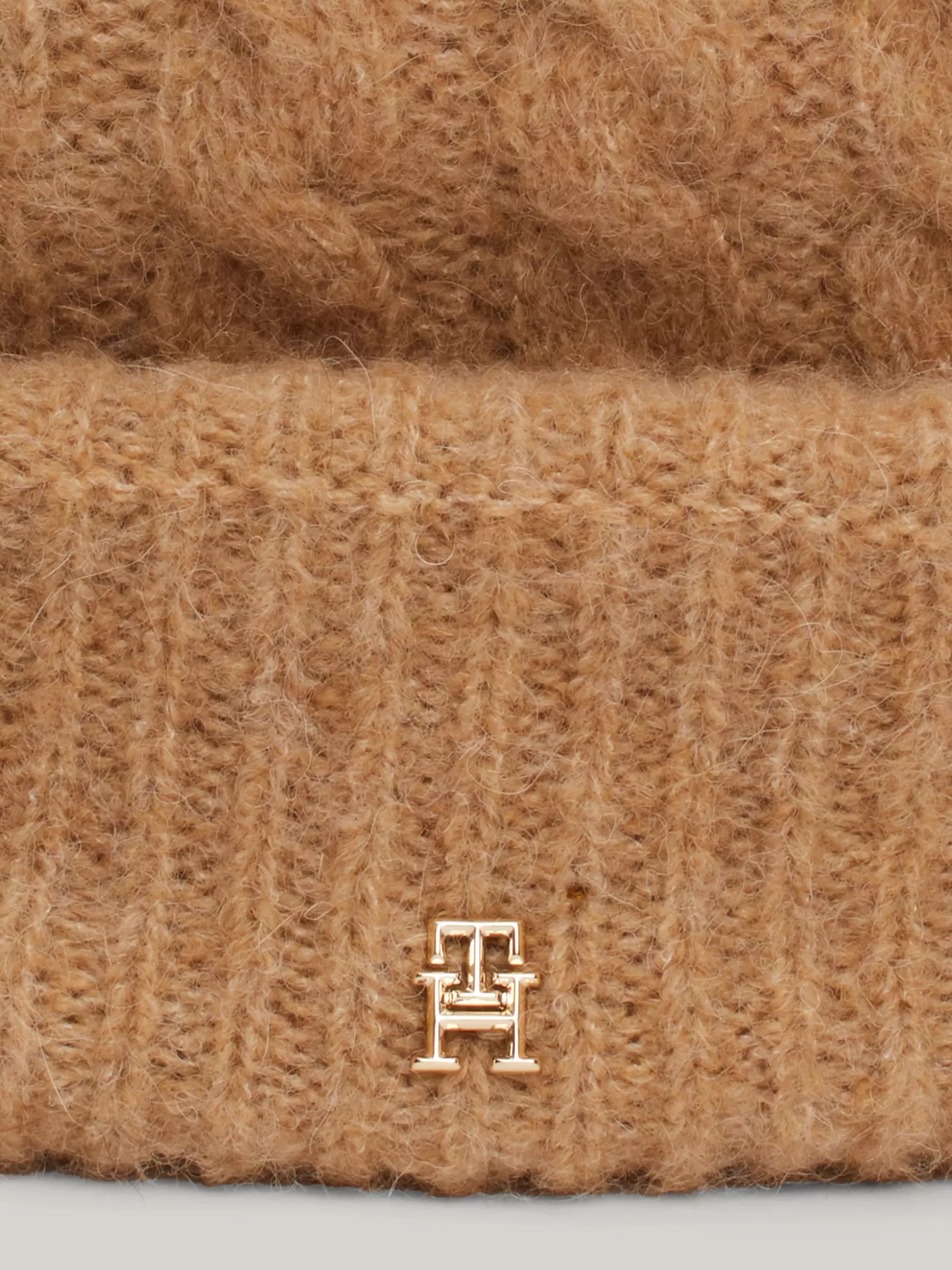 Tommy Hilfiger Czapki | Czapki I Szaliki^Warkoczowa Czapka Typu Beanie Z Wełną Z Alpaki