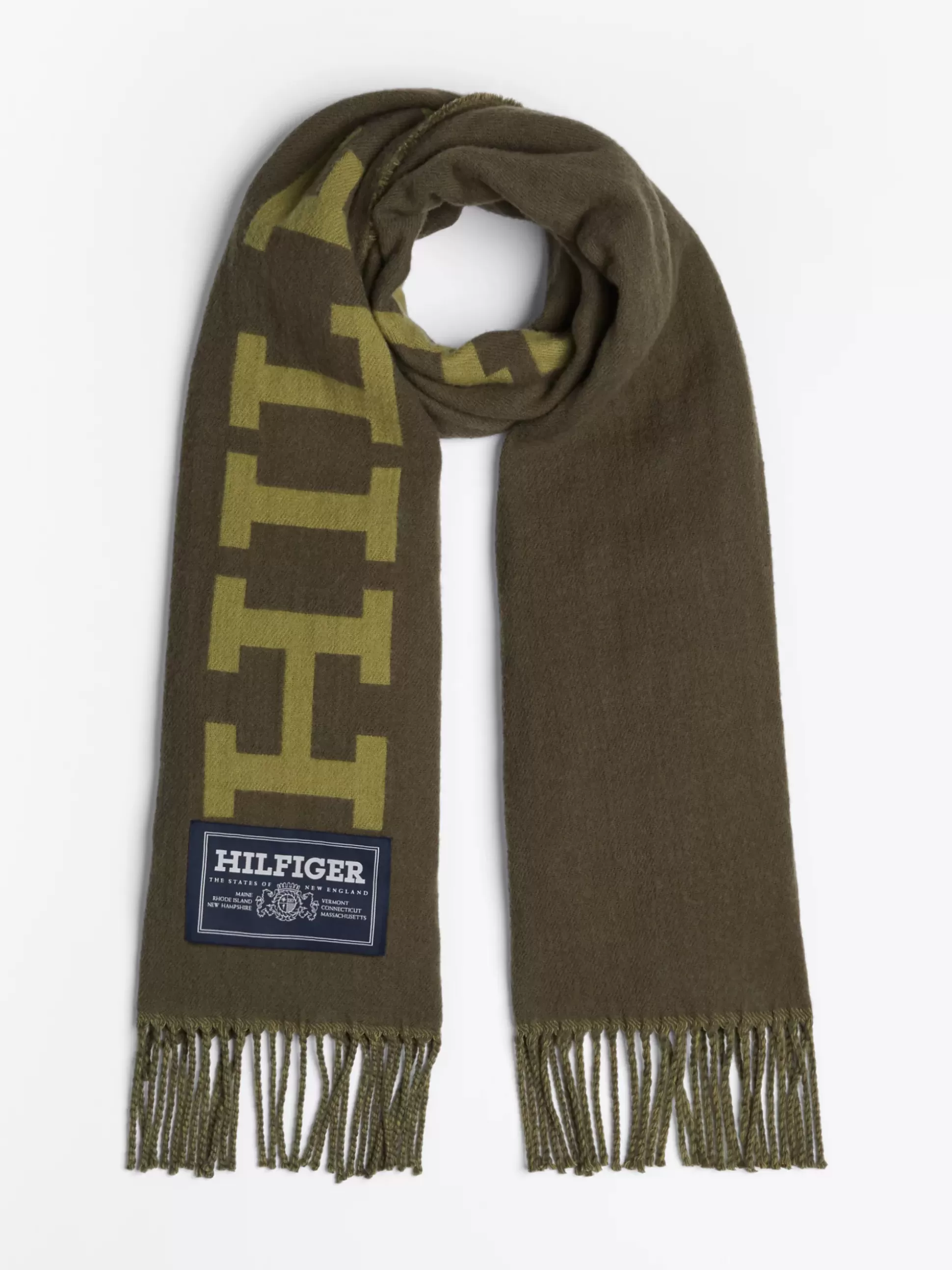 Tommy Hilfiger Czapki I Szaliki^Wełniany Szalik Z Logo Hilfiger Monotype