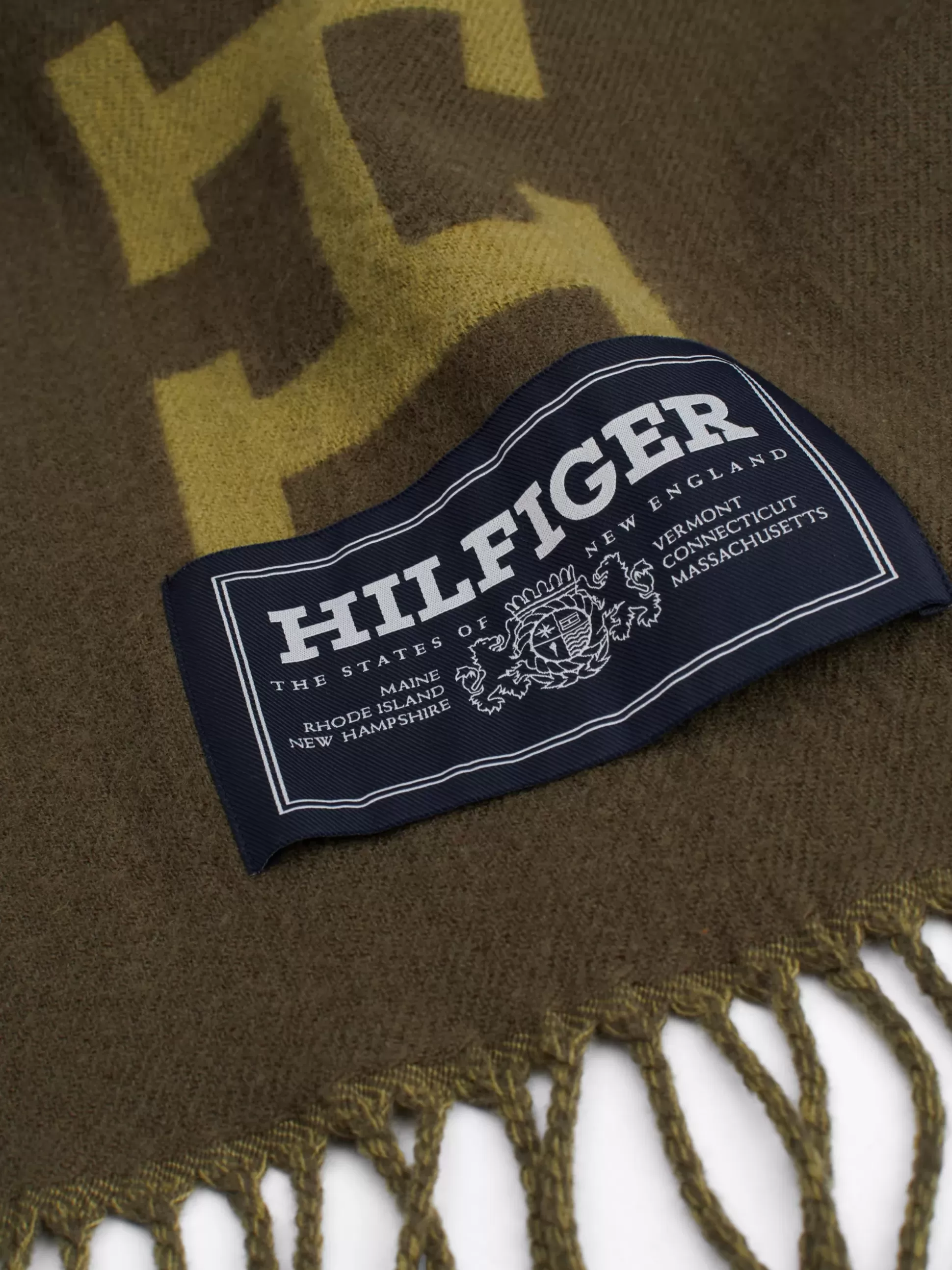 Tommy Hilfiger Czapki I Szaliki^Wełniany Szalik Z Logo Hilfiger Monotype