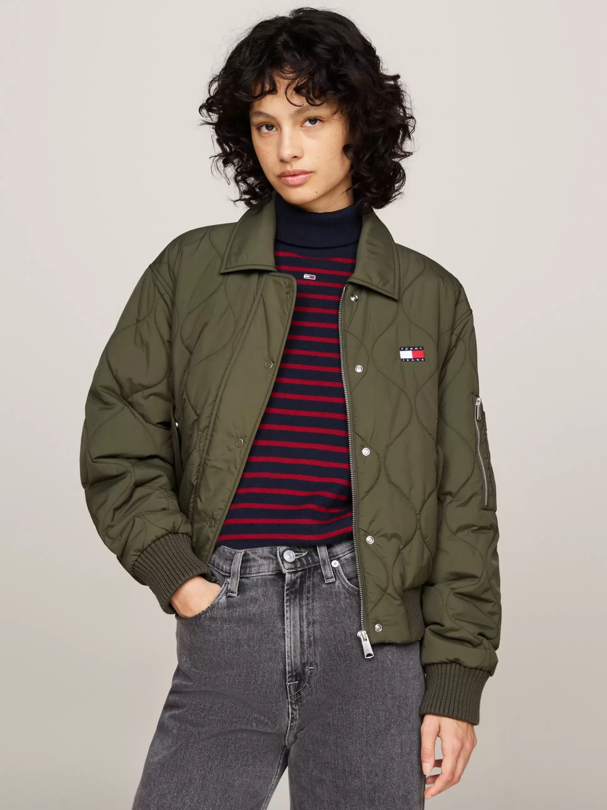 Tommy Hilfiger Kurtki & Płaszcze^Wodoodporna Pikowana Kurtka Bomber