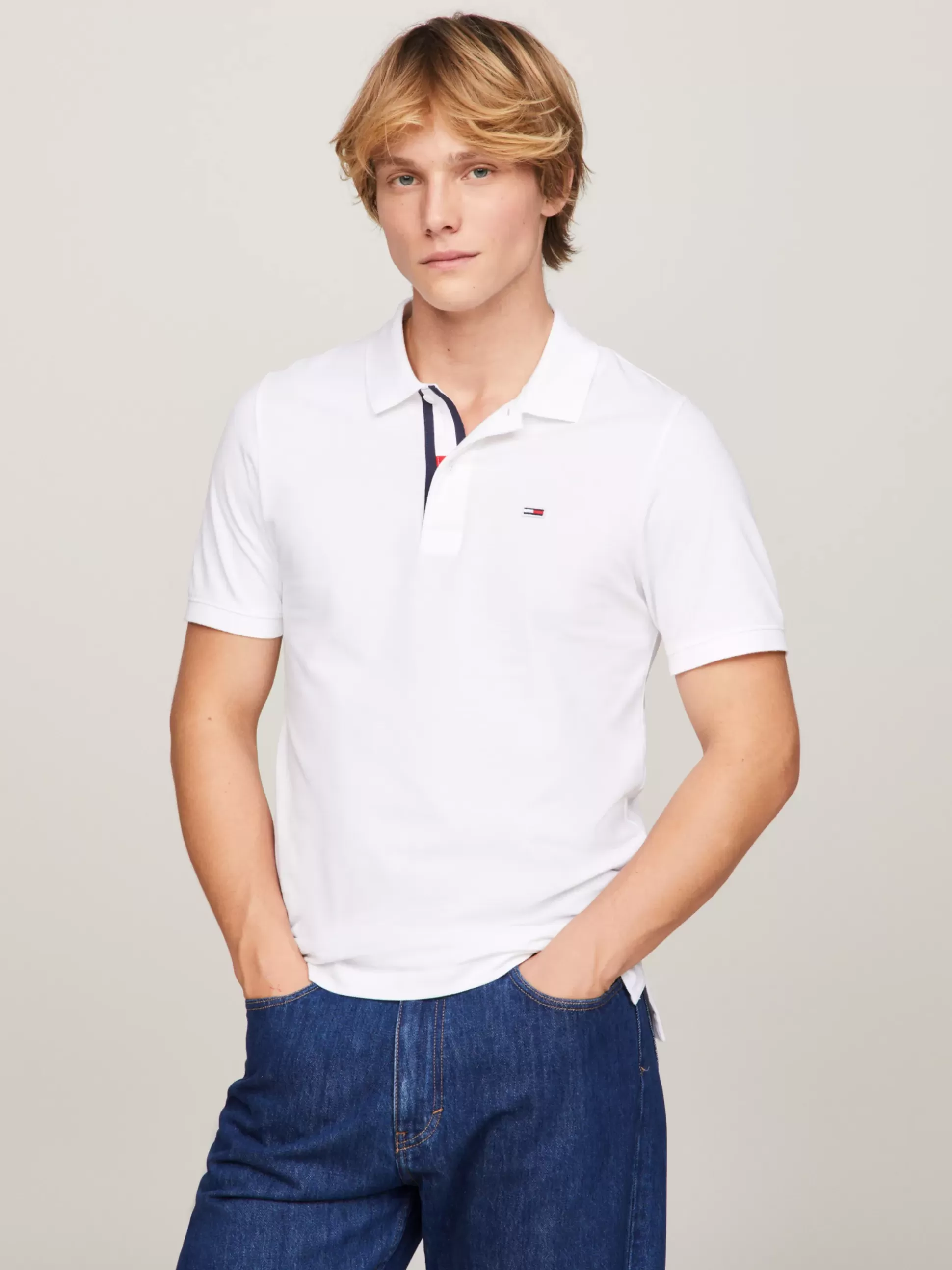 Tommy Hilfiger Koszulki Polo^Wąska Koszulka Polo Z Bawełny