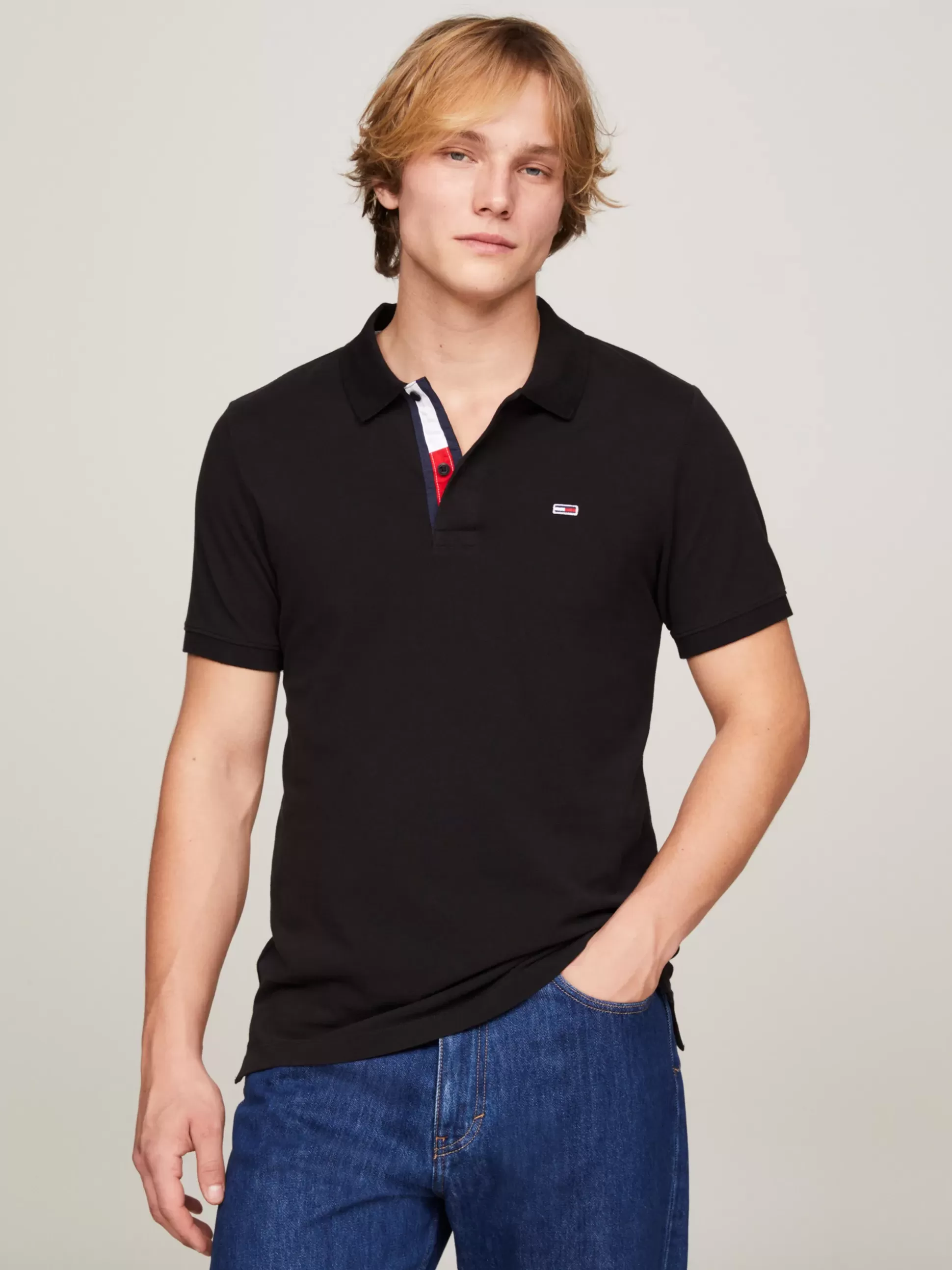 Tommy Hilfiger Koszulki Polo^Wąska Koszulka Polo Z Bawełny