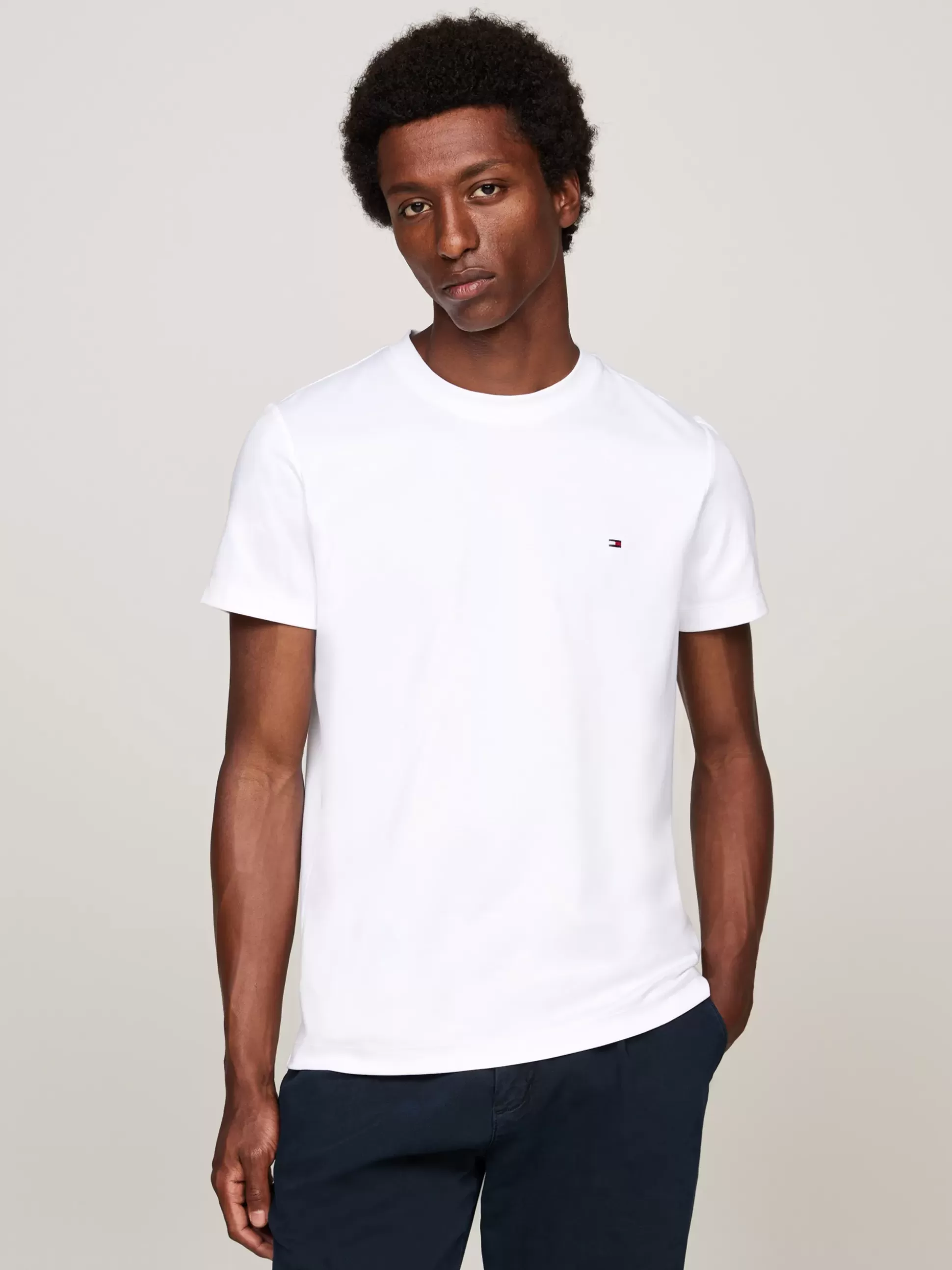 Tommy Hilfiger T-Shirty^Wąski T-shirt Z Bawełny Interlock Z Flagą