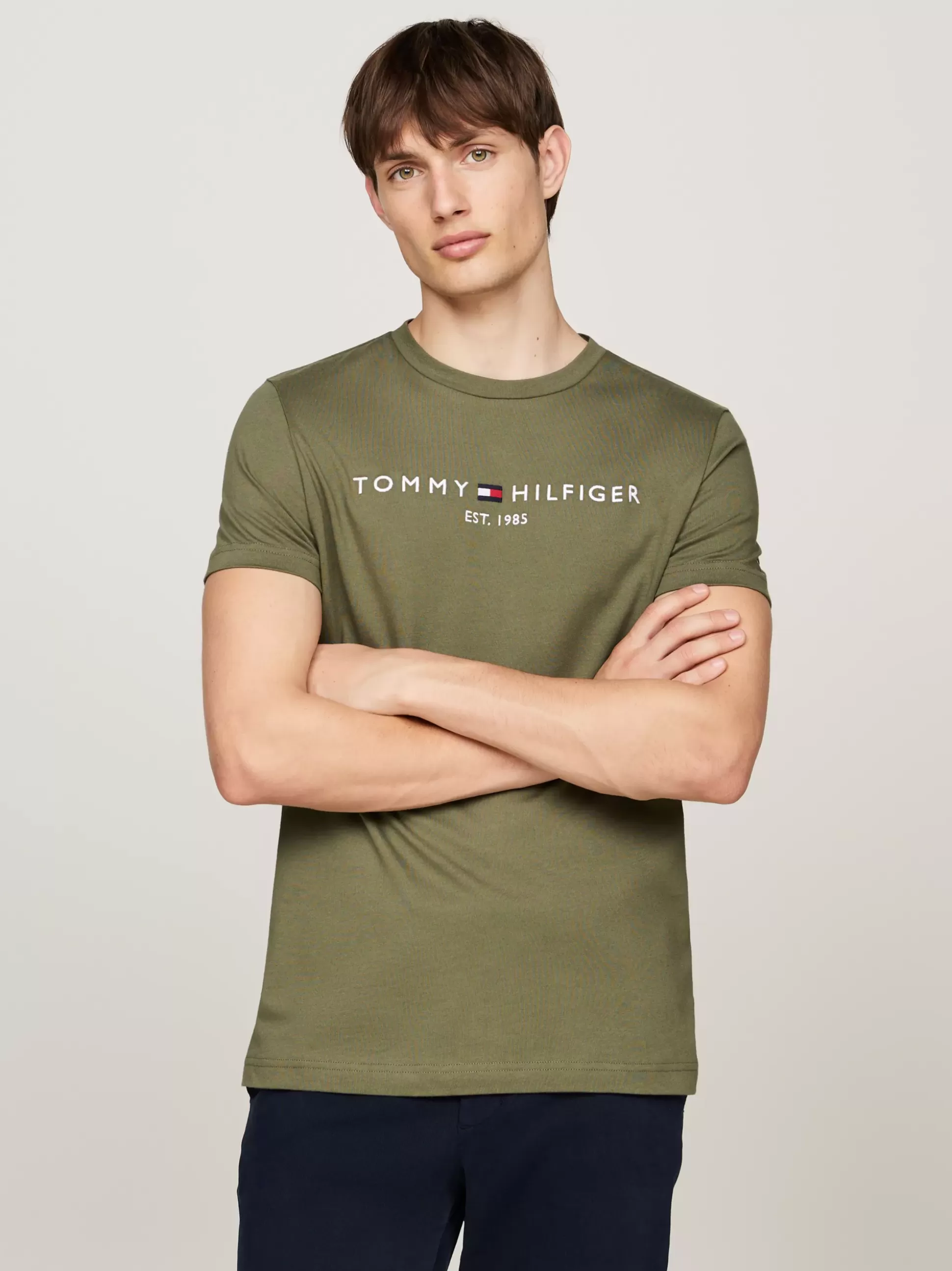 Tommy Hilfiger T-Shirty^Wąski T-shirt Z Wyhaftowanym Logo