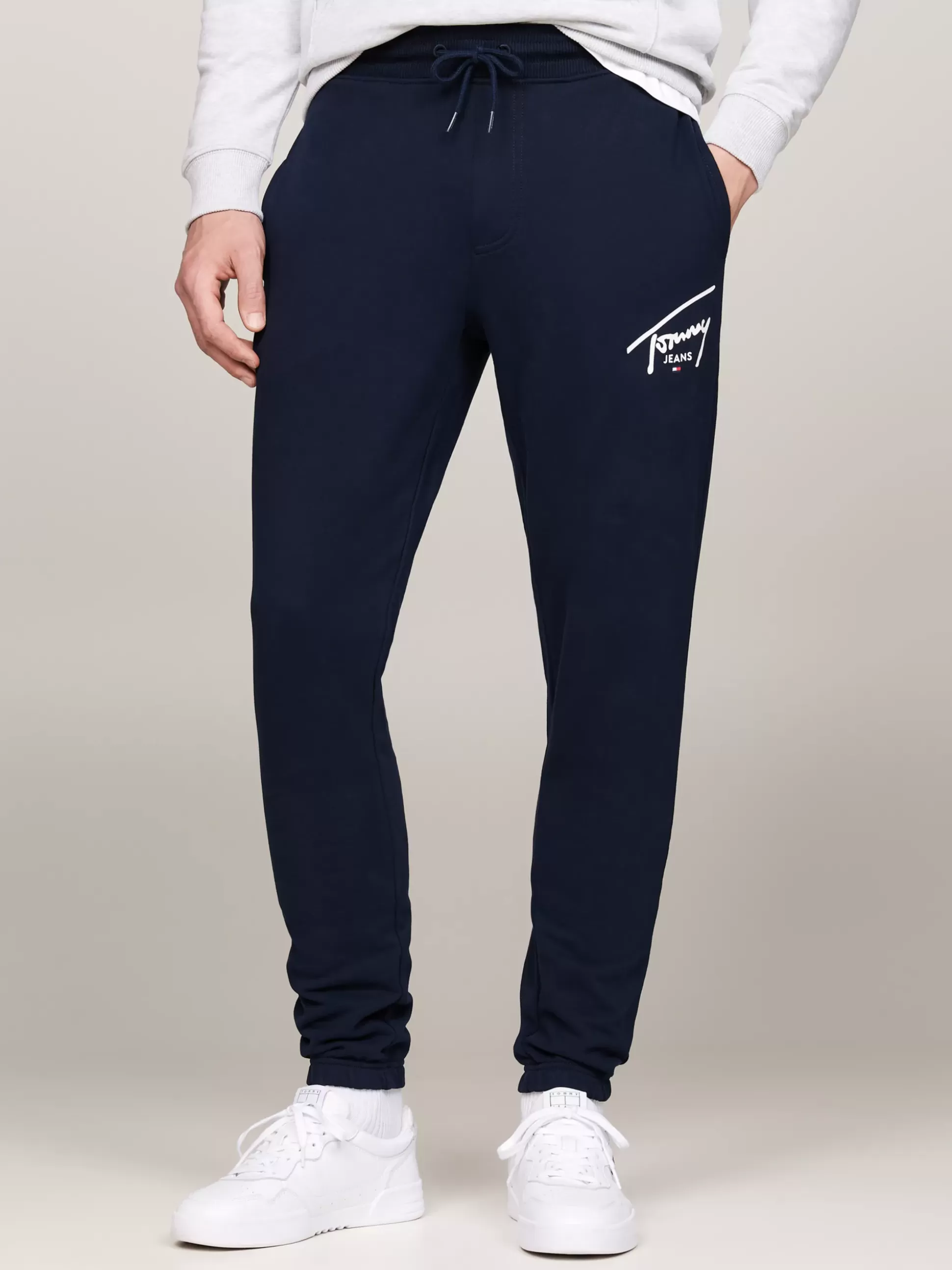 Tommy Hilfiger Spodnie^Wąskie Joggery Z Mankietami I Logo