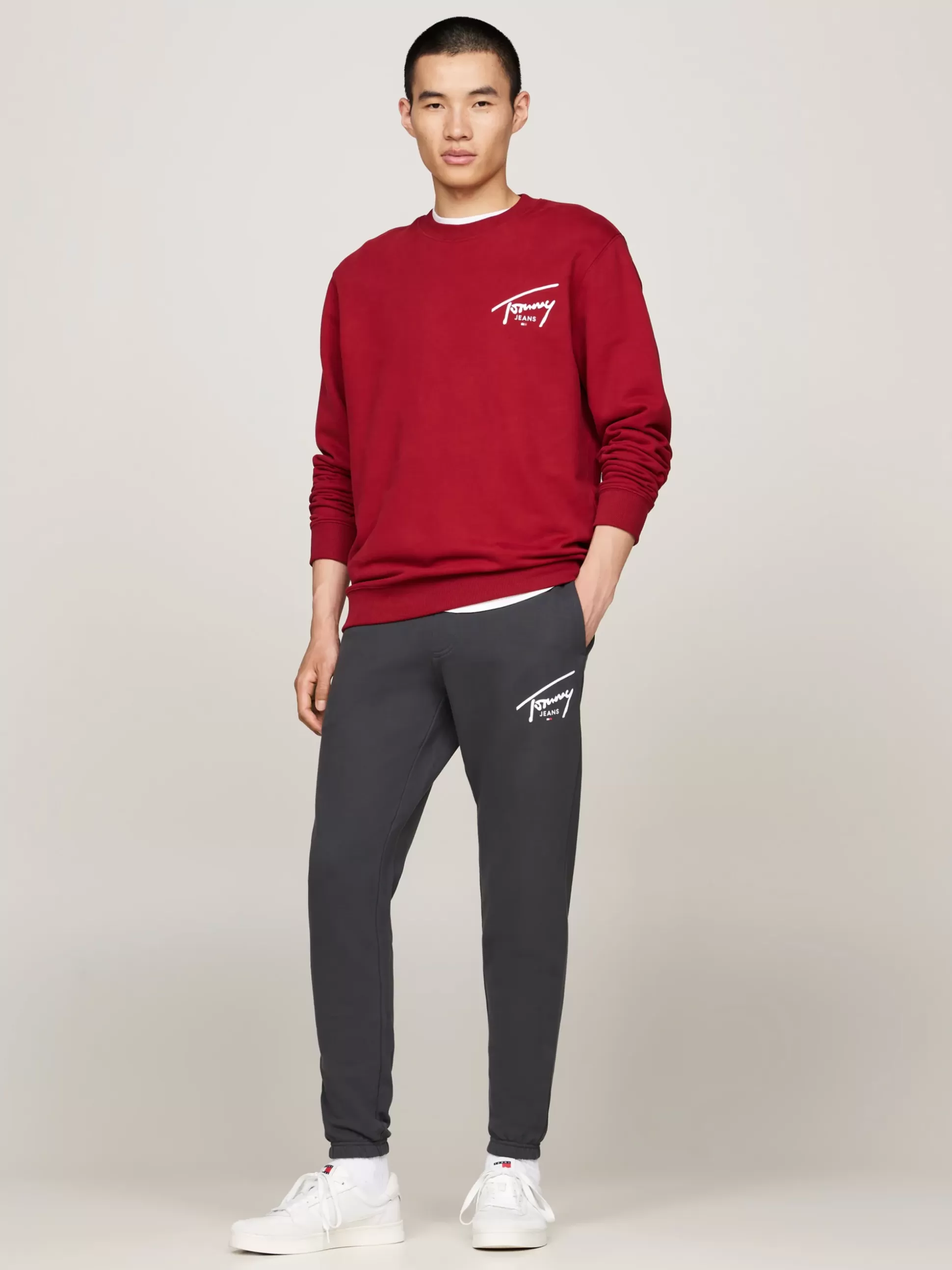 Tommy Hilfiger Spodnie^Wąskie Joggery Z Mankietami I Logo