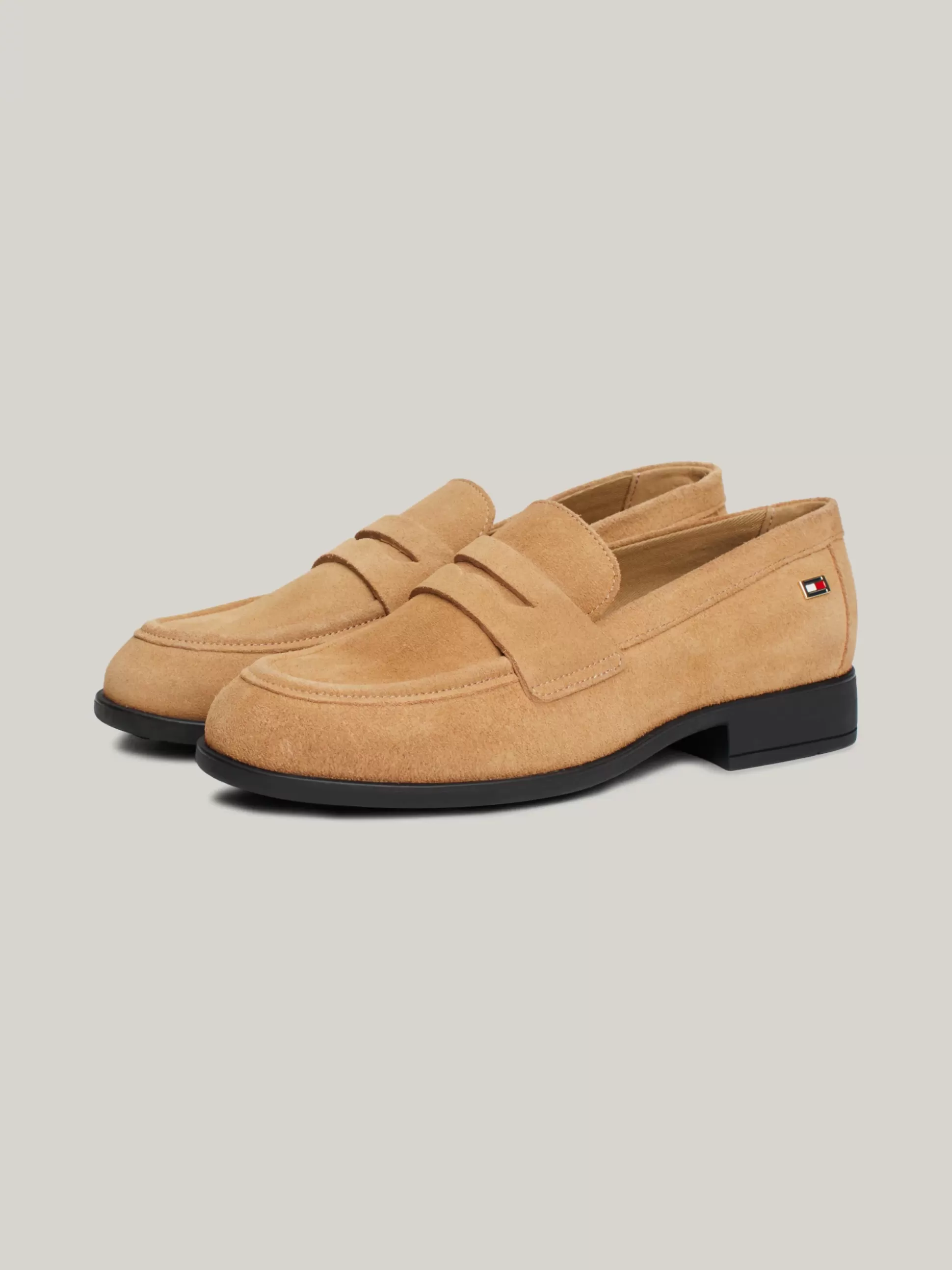 Tommy Hilfiger Mokasyny & Loafers | Płaskie Buty^Zamszowe Mokasyny Z Emaliowaną Flagą