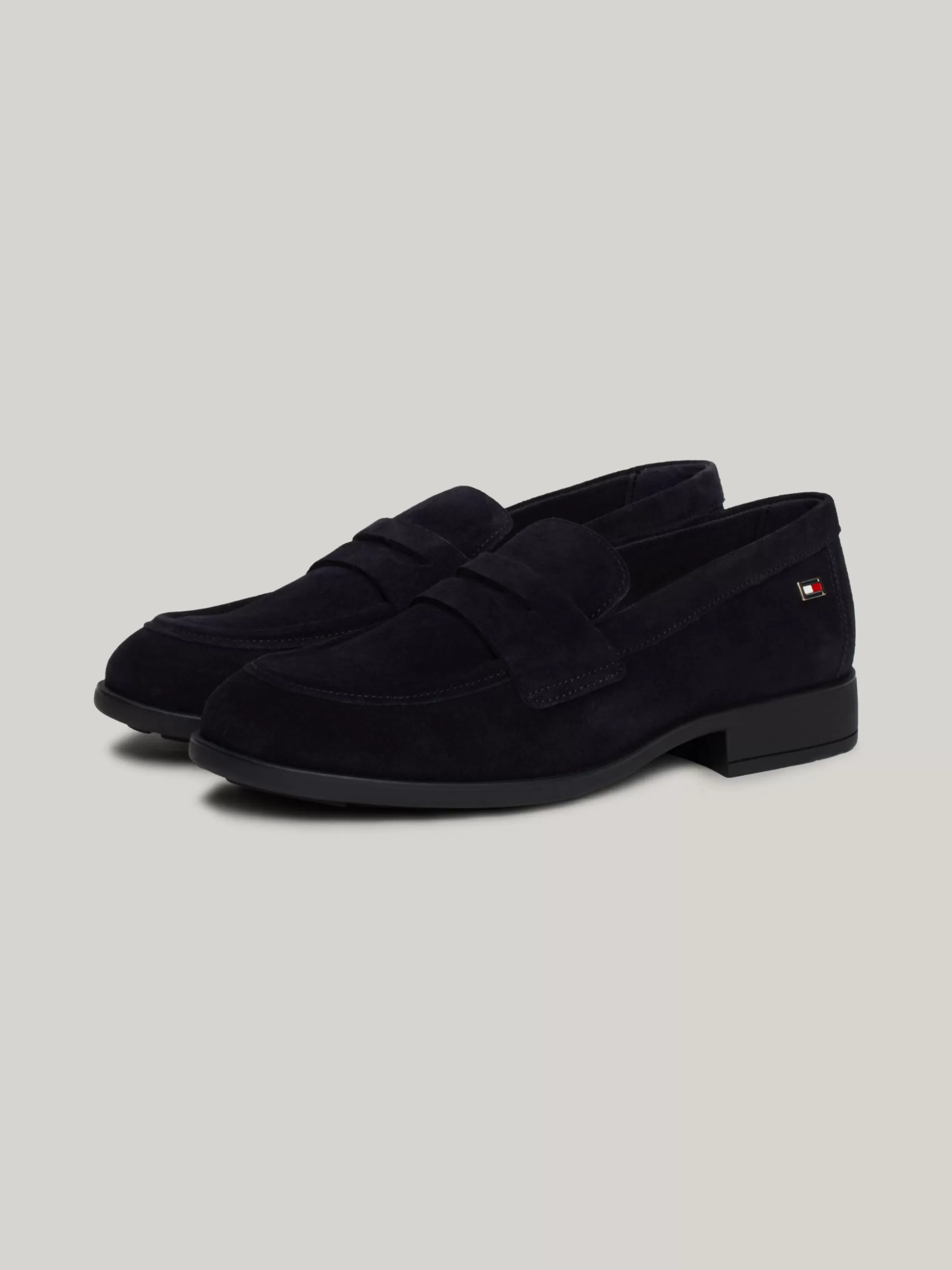 Tommy Hilfiger Mokasyny & Loafers | Płaskie Buty^Zamszowe Mokasyny Z Emaliowaną Flagą