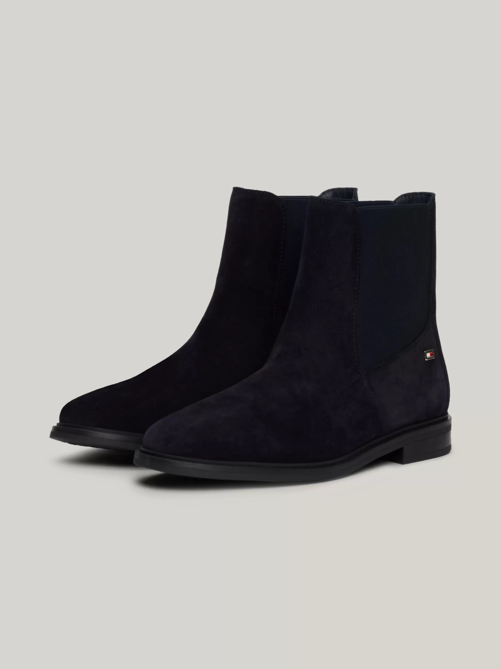 Tommy Hilfiger Chelsea Boots | Botki^Zamszowe Sztyblety Z Emaliowaną Flagą