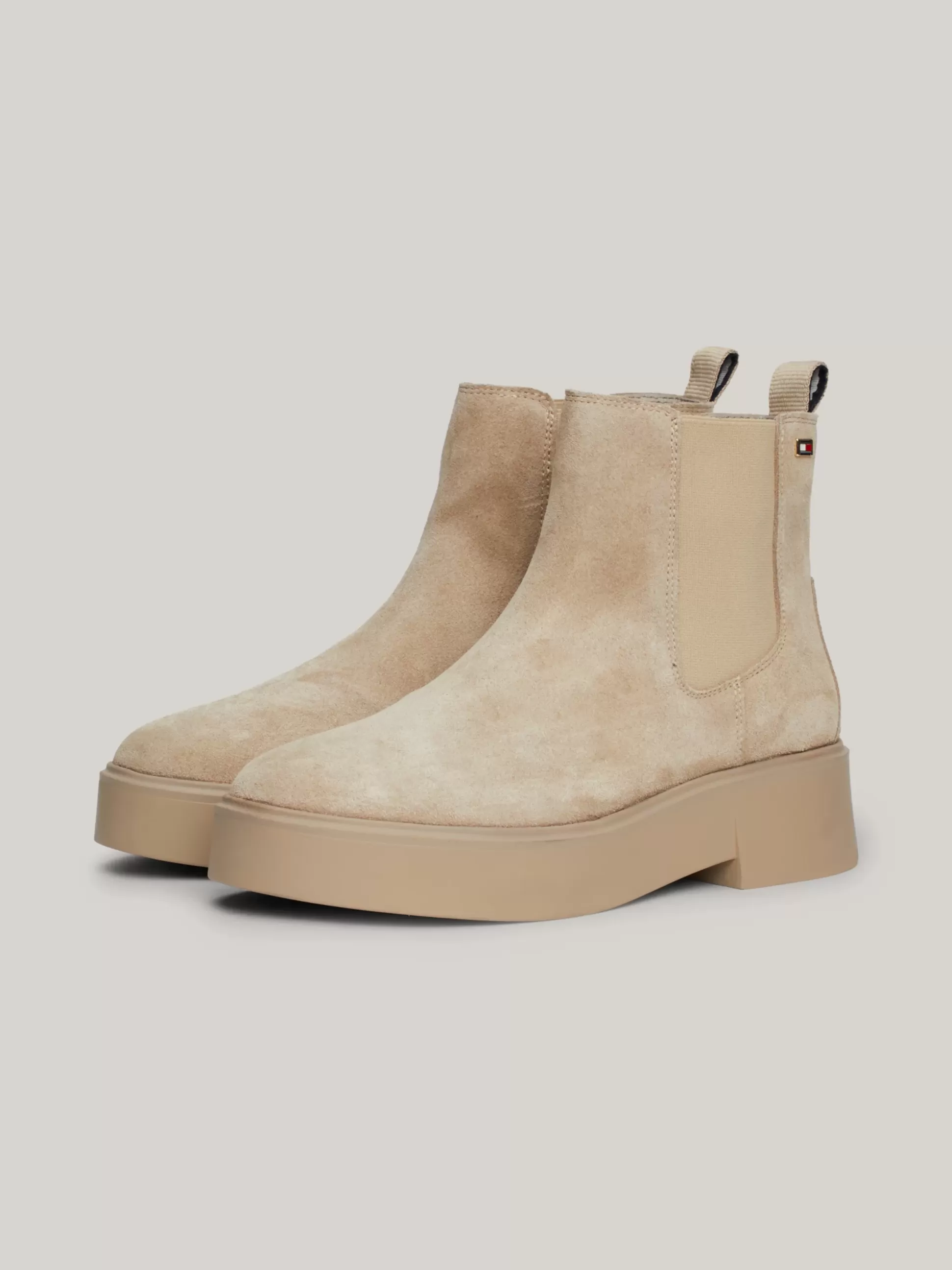 Tommy Hilfiger Chelsea Boots | Botki^Zamszowe Sztyblety Z Grubą Podeszwą