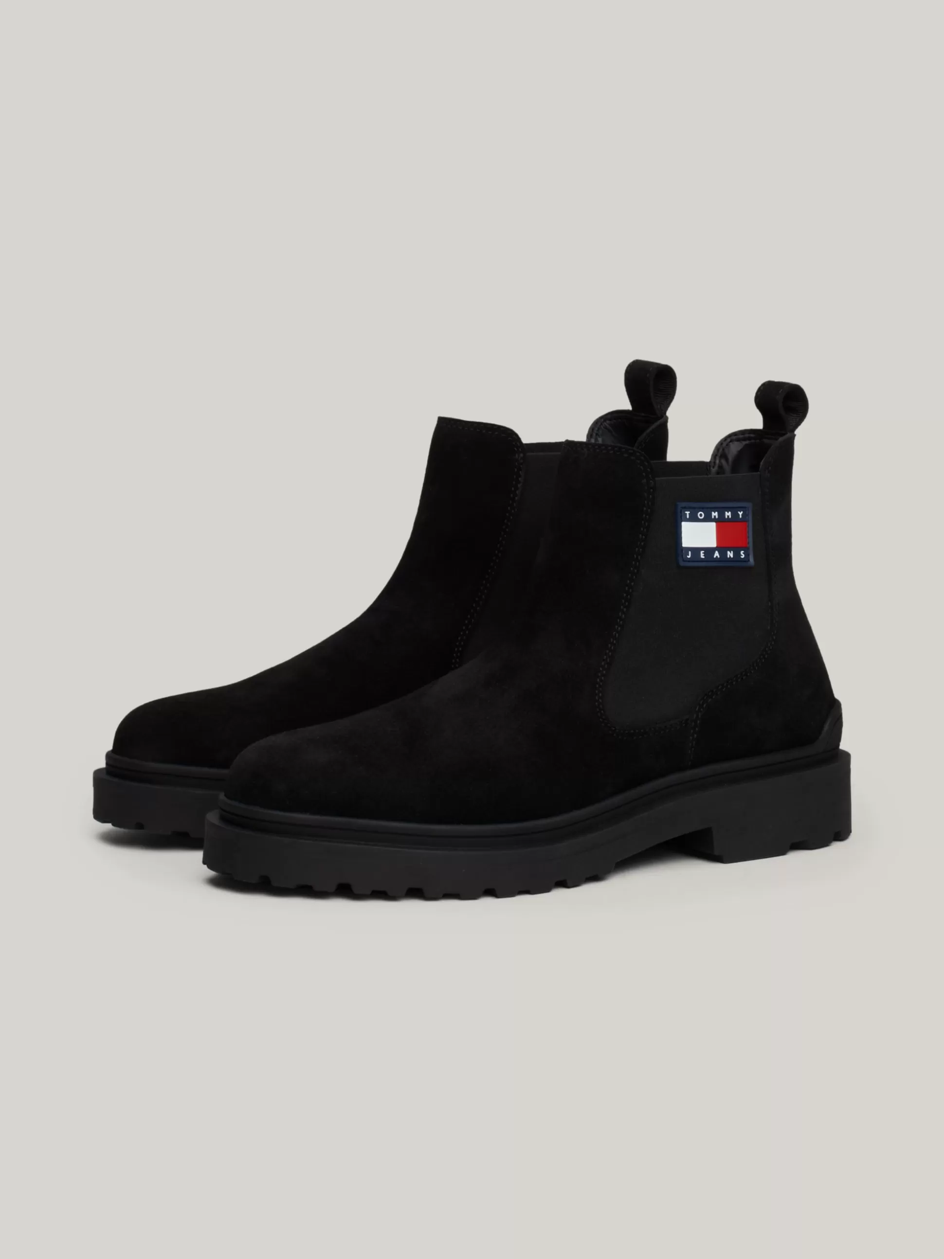 Tommy Hilfiger Sztyblety | Buty^Zamszowe Sztyblety Z Logo Powlekanym Gumą