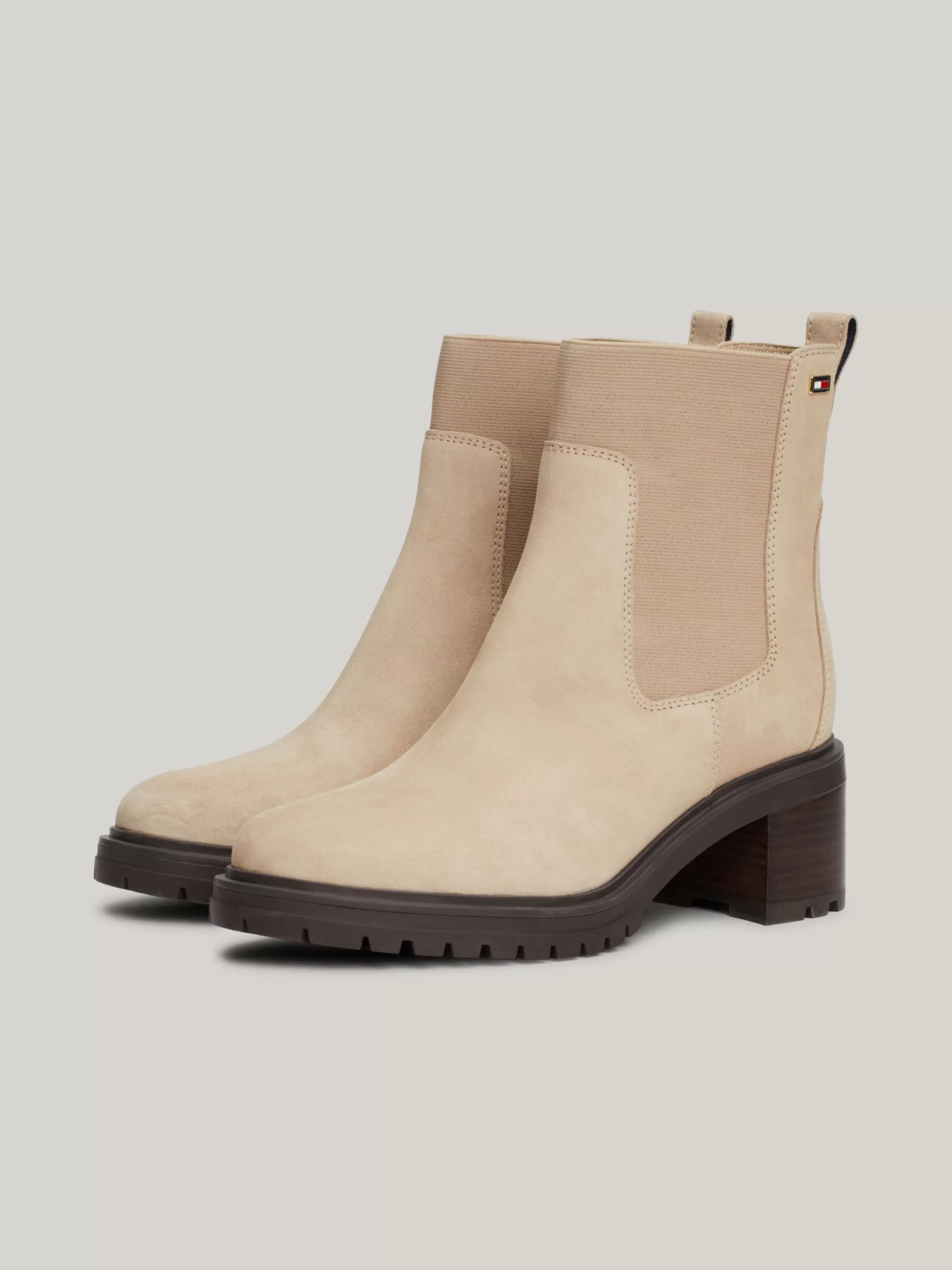 Tommy Hilfiger Chelsea Boots | Botki^Zamszowe Sztyblety Z Obcasem Klockowym