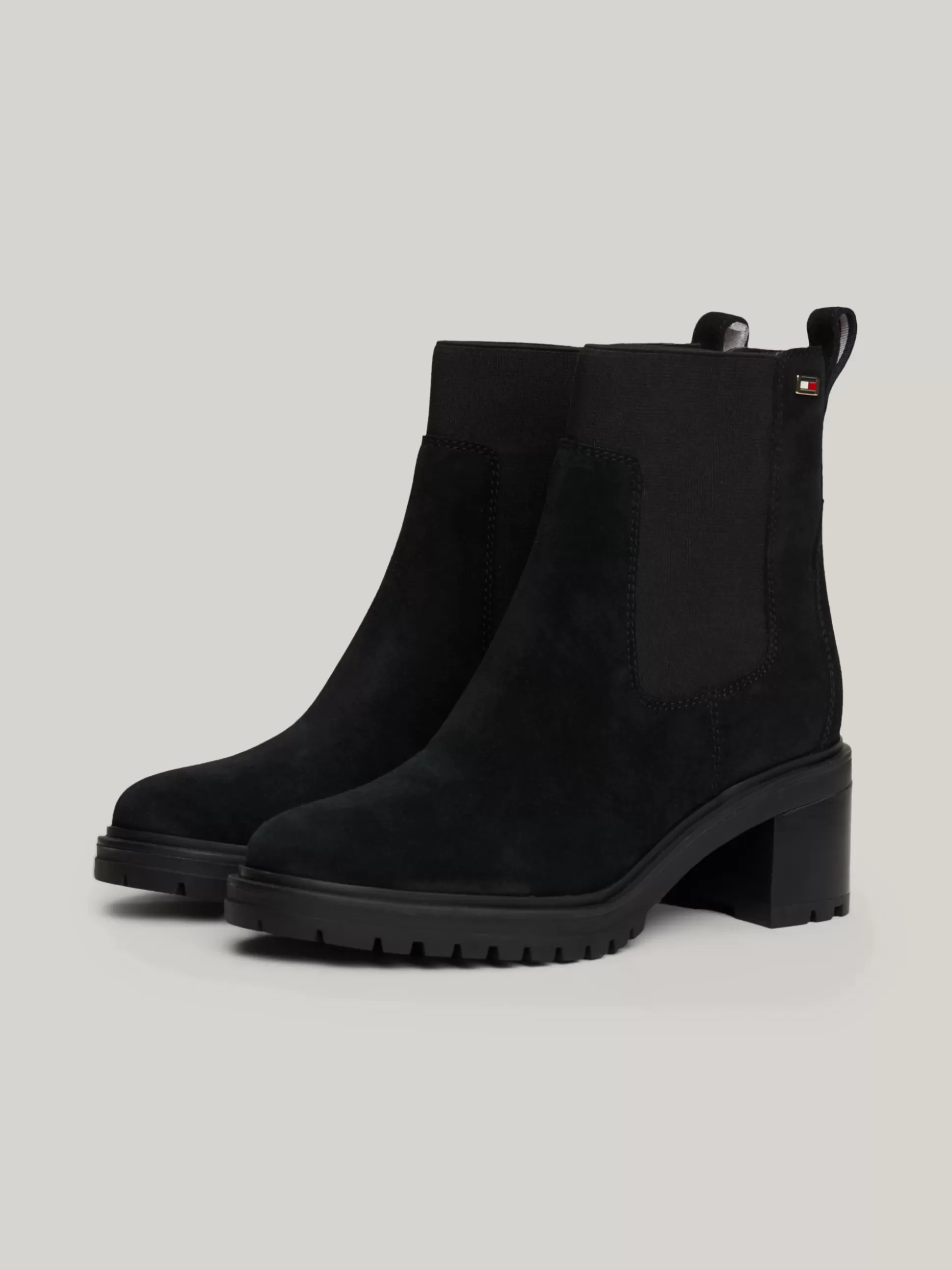 Tommy Hilfiger Chelsea Boots | Botki^Zamszowe Sztyblety Z Obcasem Klockowym