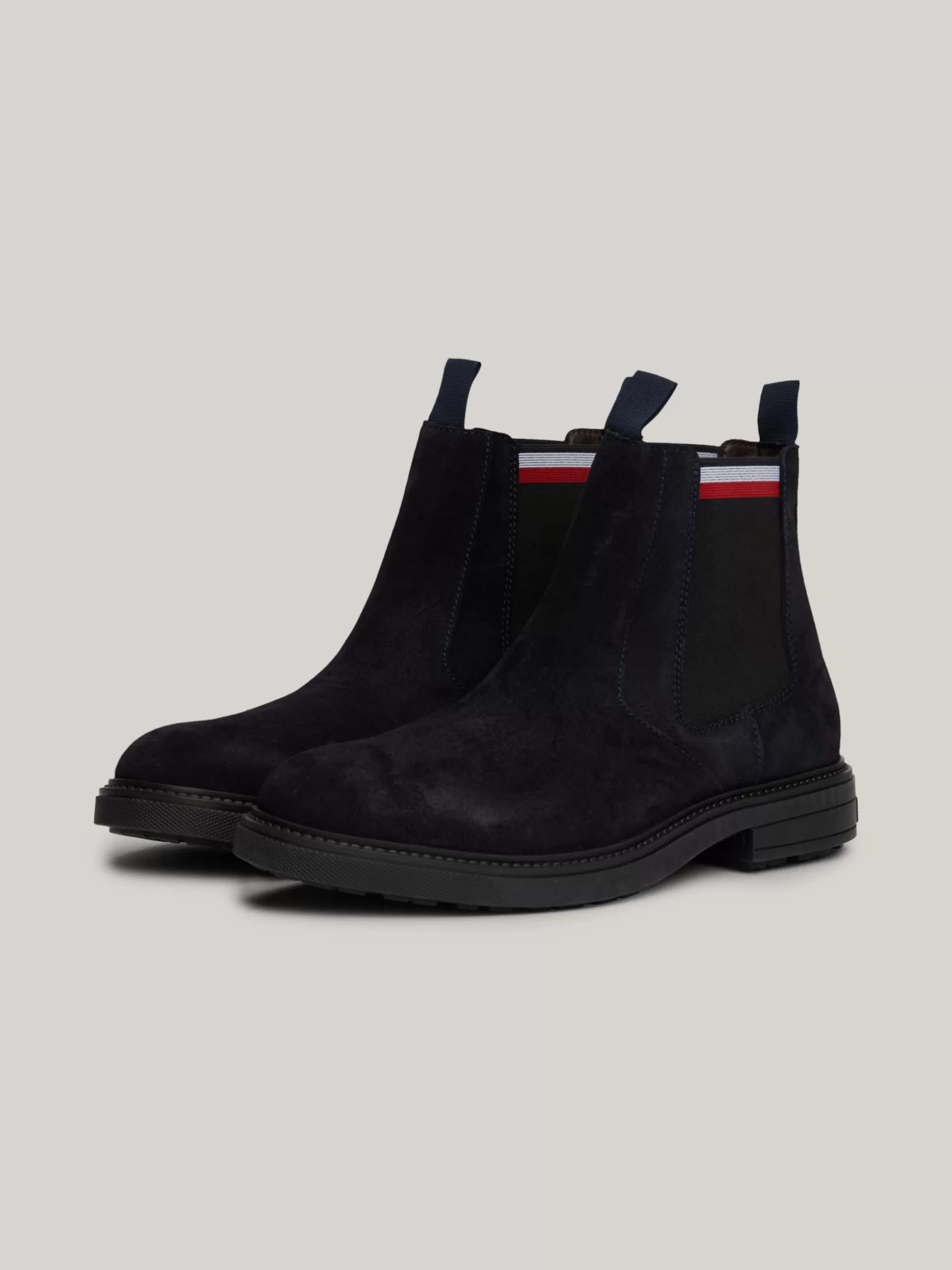 Tommy Hilfiger Sztyblety | Buty^Zamszowe Sztyblety Z Sygnowaną Tasiemką