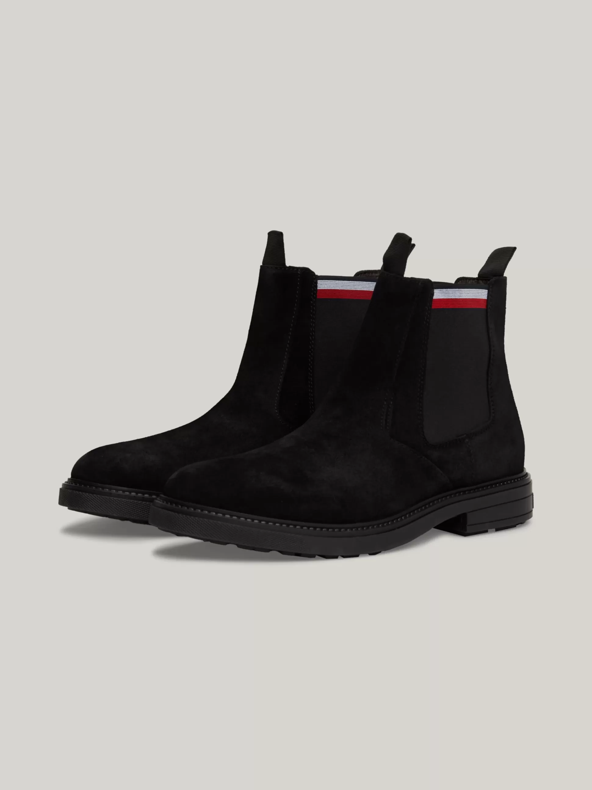 Tommy Hilfiger Sztyblety | Buty^Zamszowe Sztyblety Z Sygnowaną Tasiemką