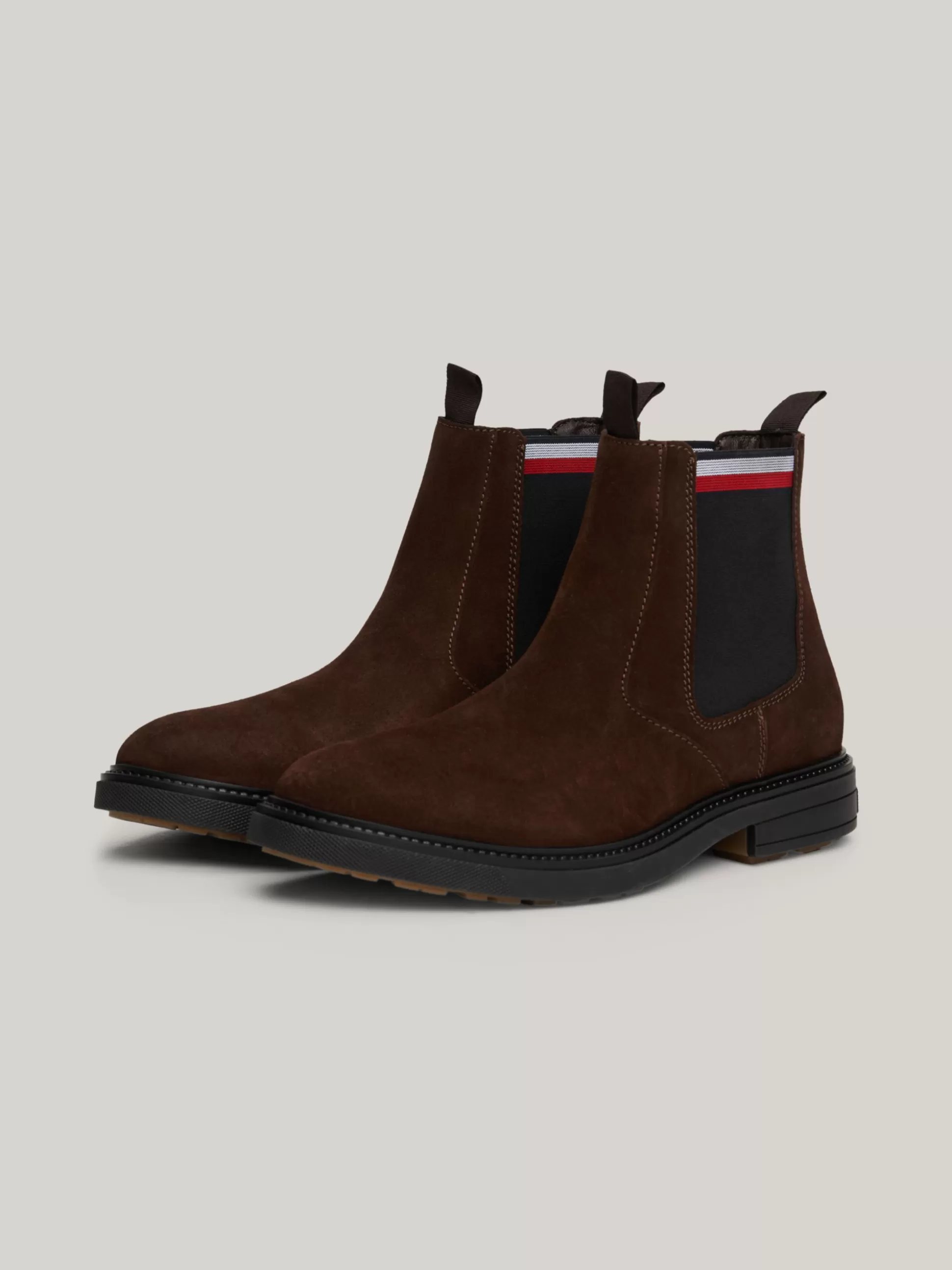 Tommy Hilfiger Sztyblety | Buty^Zamszowe Sztyblety Z Sygnowaną Tasiemką