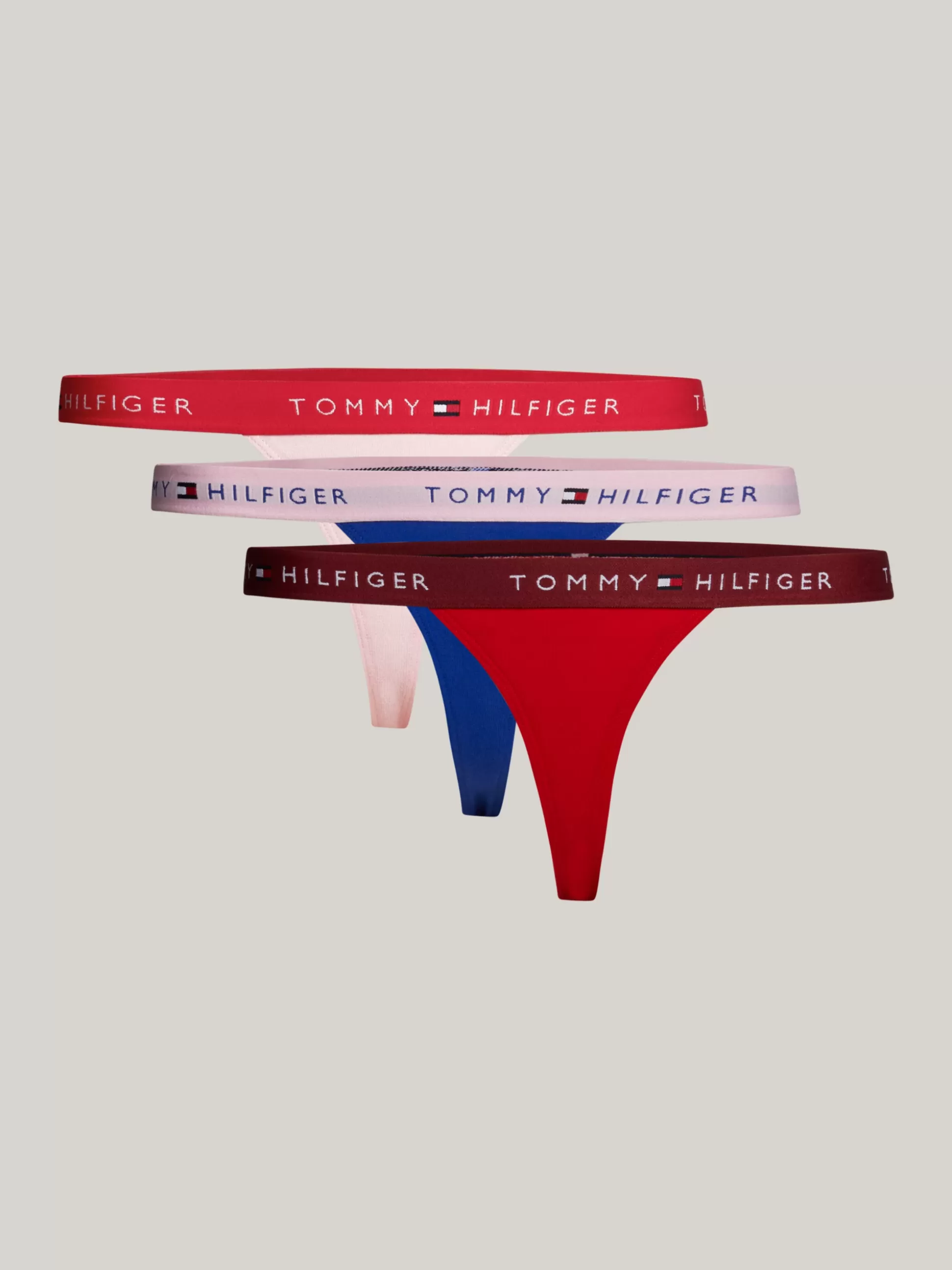 Tommy Hilfiger Figi | Bielizna^Zestaw 3 Par Thongów Z Logo