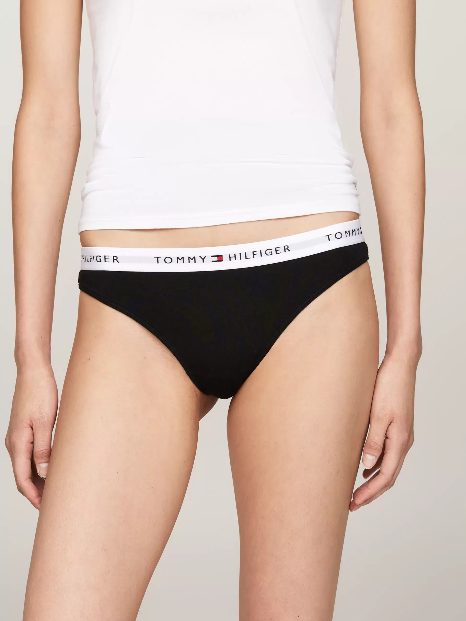 Tommy Hilfiger Figi | Bielizna^Zestaw 3 Par Thongów Z Logo Na Pasku