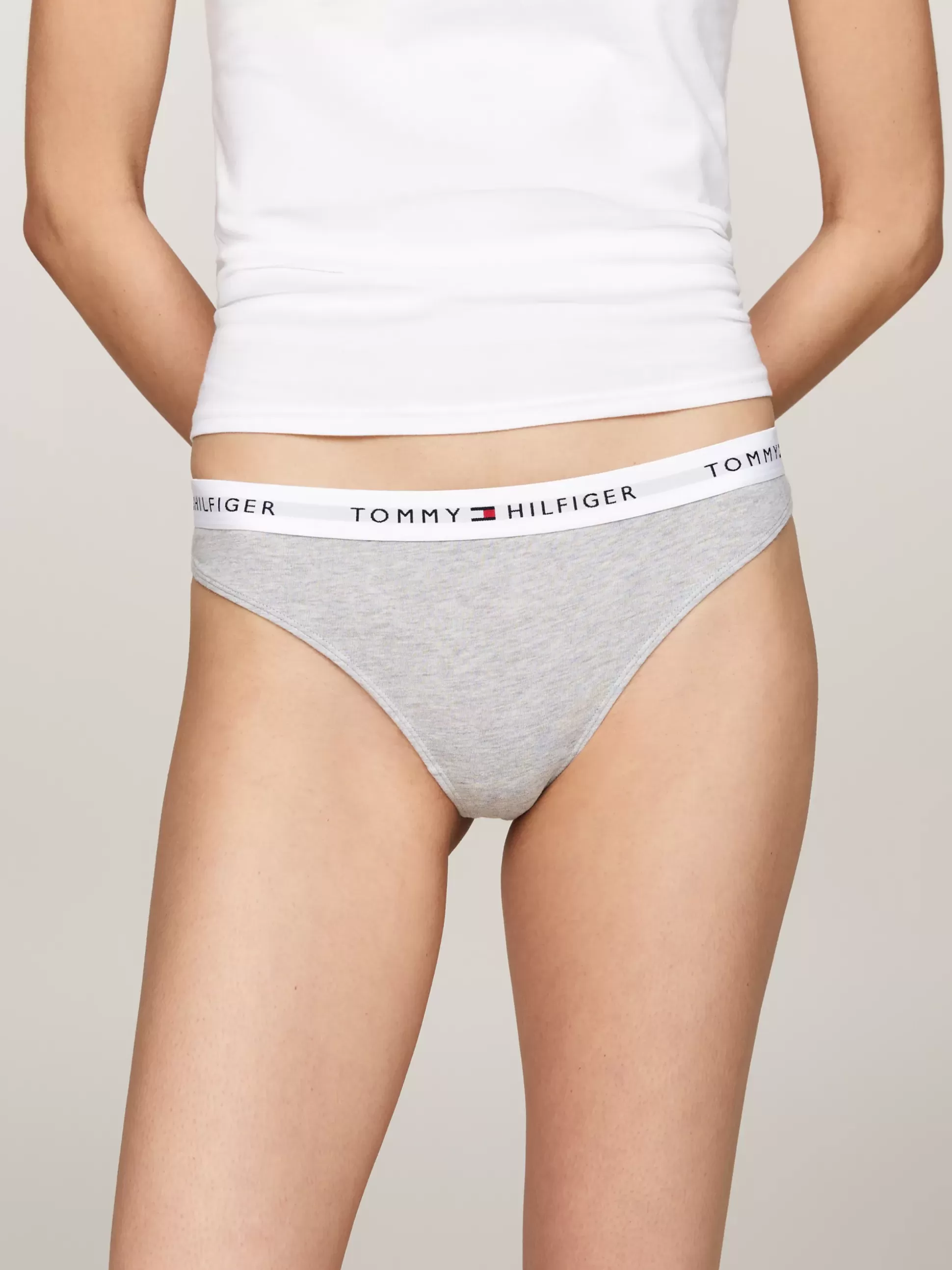 Tommy Hilfiger Figi | Bielizna^Zestaw 3 Par Thongów Z Logo Na Pasku