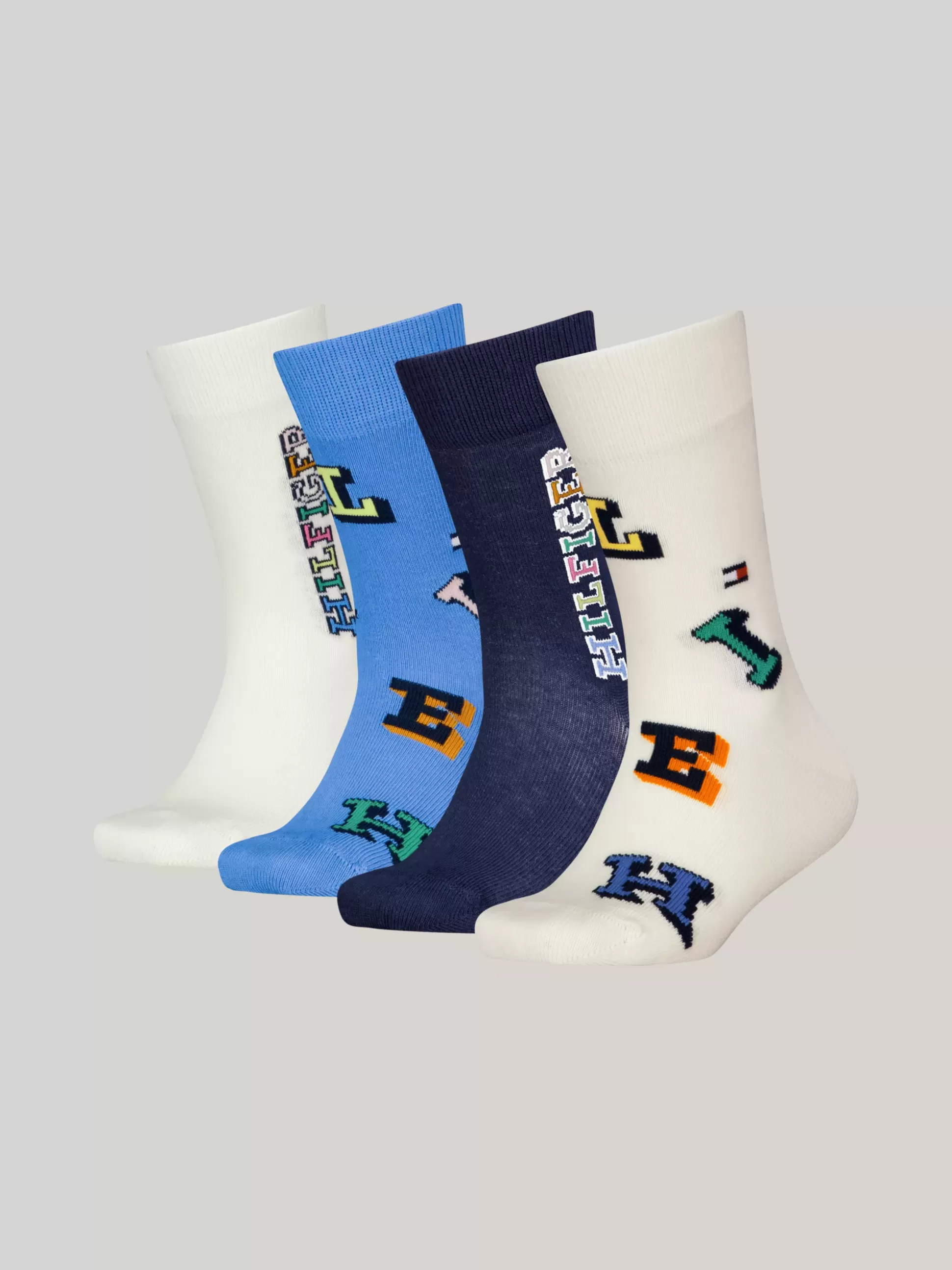 Dzieci Tommy Hilfiger Bielizna & Skarpetki | Underwear & Socks^Zestaw 4 Par Skarpetek Hilfiger Monotype