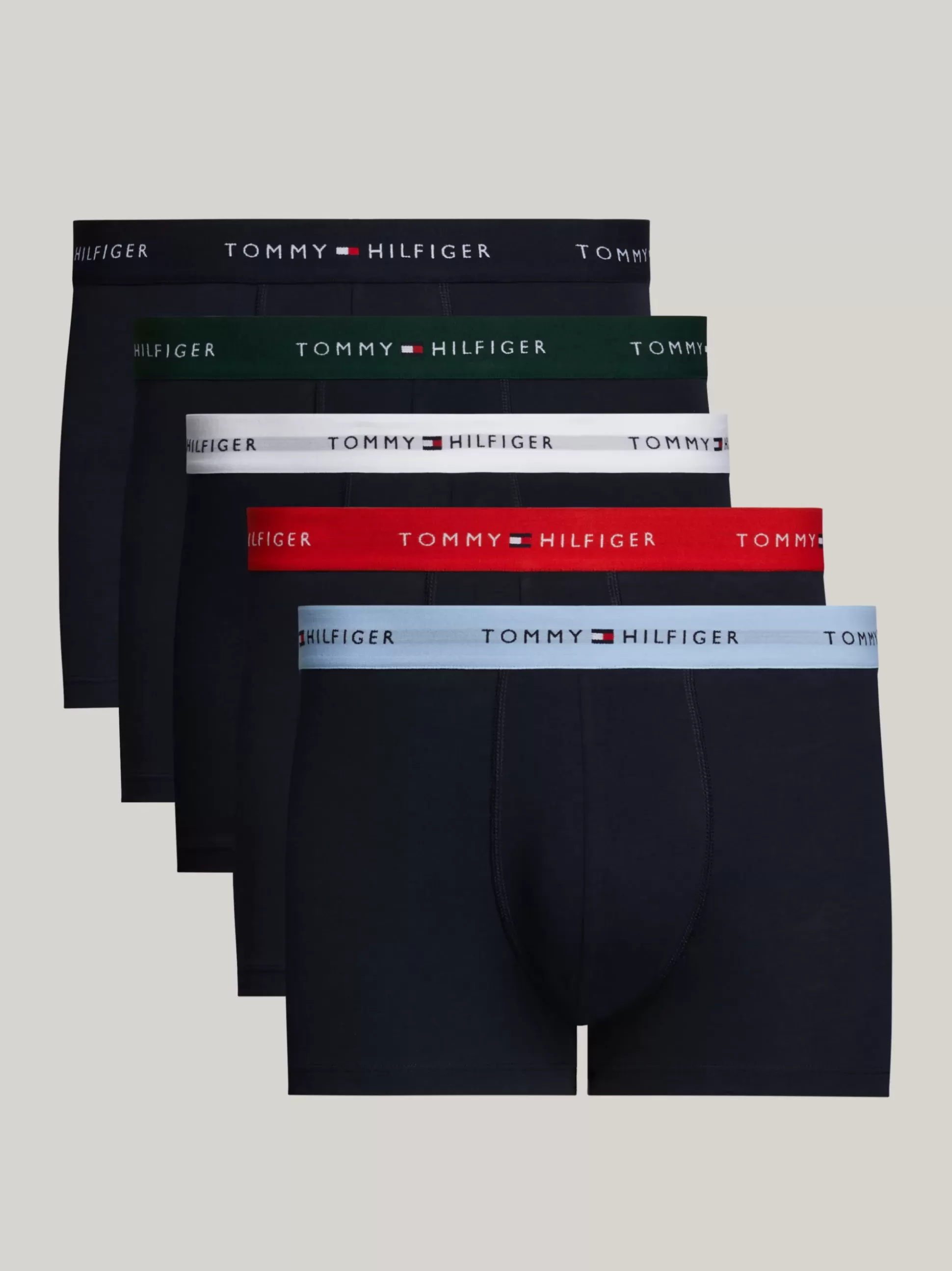 Tommy Hilfiger Kąpielówki | Multipacks^Zestaw 5 Par Bokserek Z Kontrastowym Paskiem