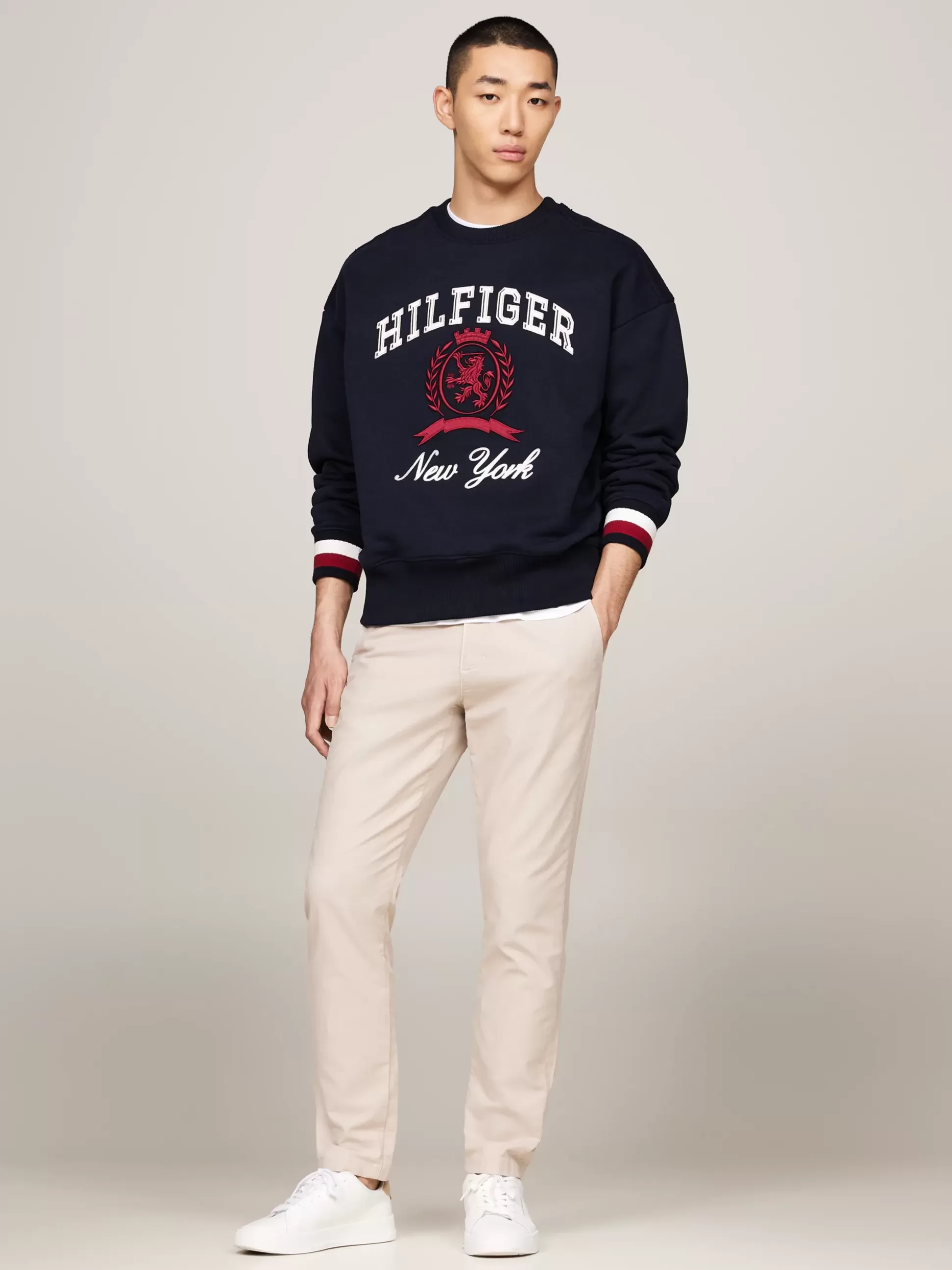 Tommy Hilfiger Spodnie^Zwężane Chinosy Z Bawełnianej Gabardyny