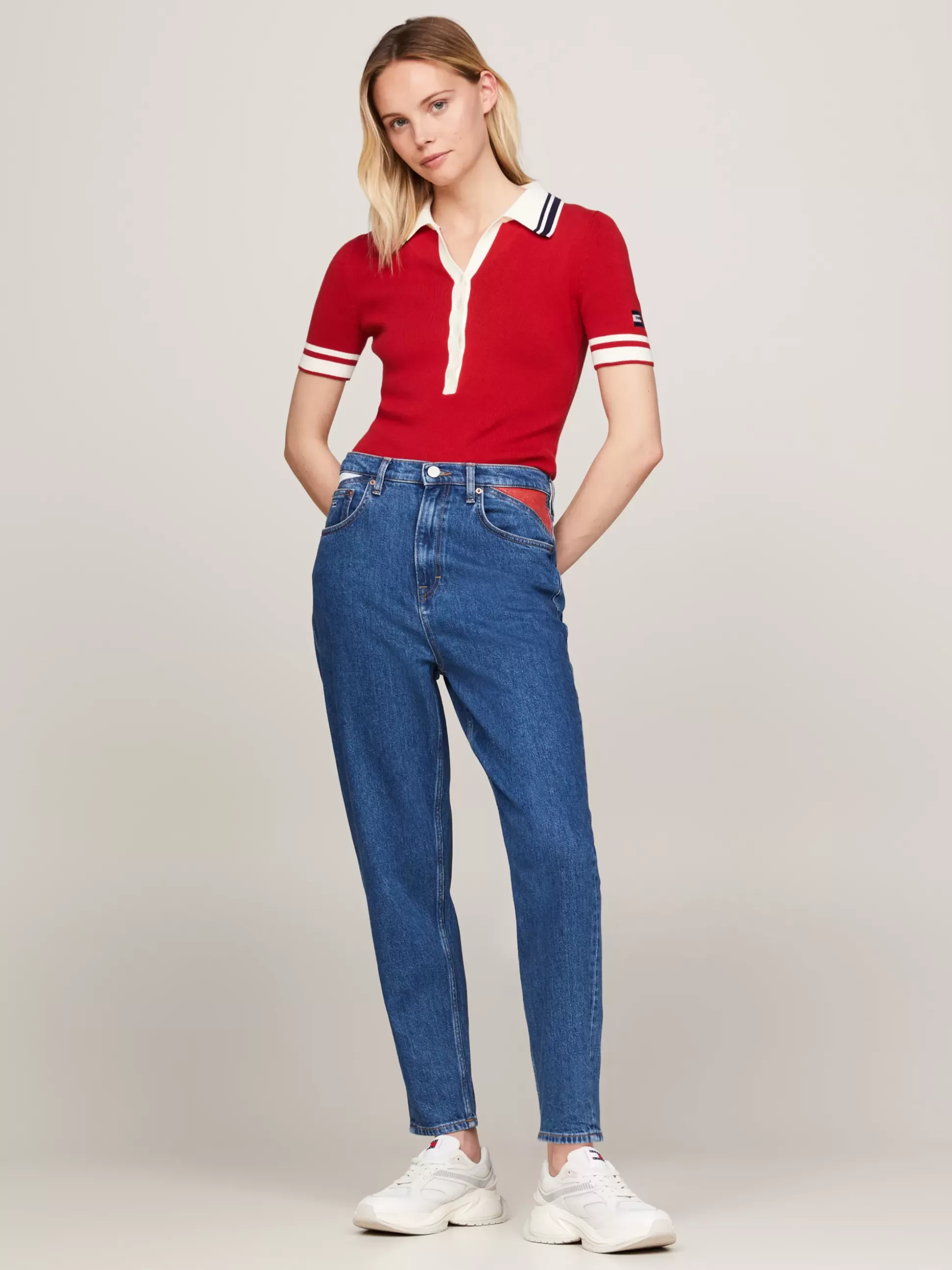 Tommy Hilfiger Jeansy^Zwężane Jeansy Mom Fit Z Bardzo Wysokim Stanem